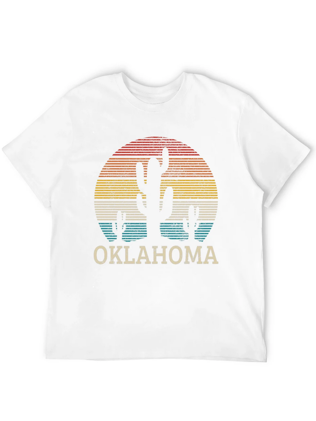 Retro Oklahoma Cactus Sunset T-Shirt