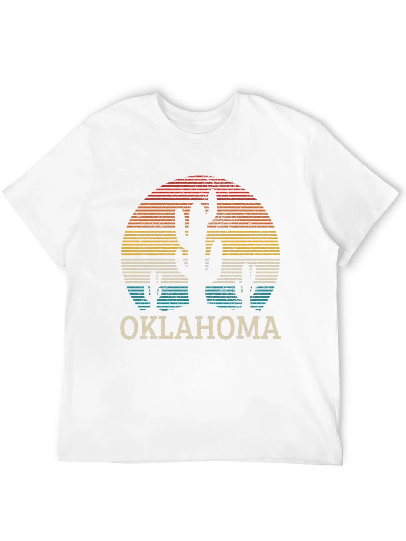 Retro Oklahoma Cactus Sunset T-Shirt