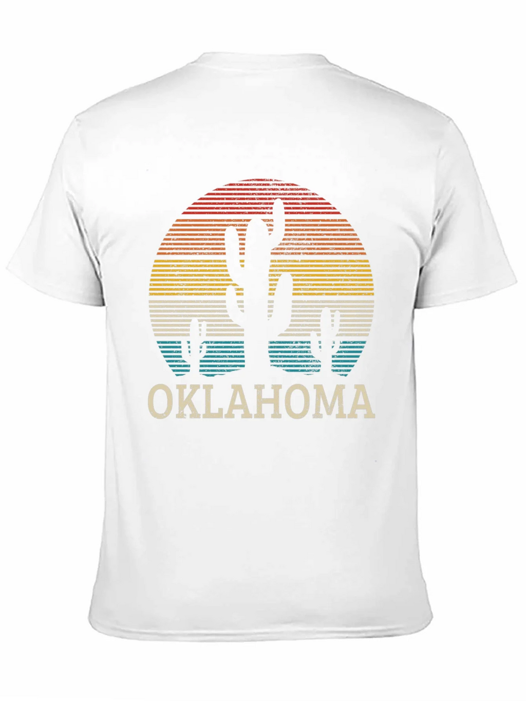 Retro Oklahoma Cactus Sunset T-Shirt