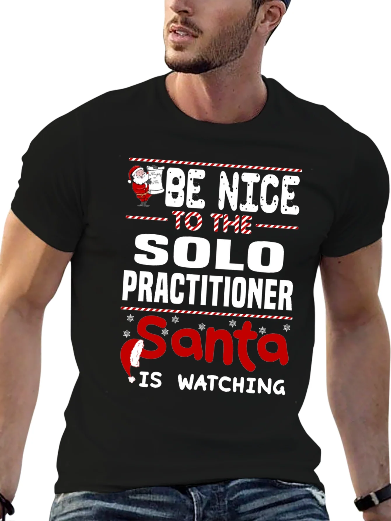Be Nice to The Solo Practitioner Santa is Watching T-Shirt