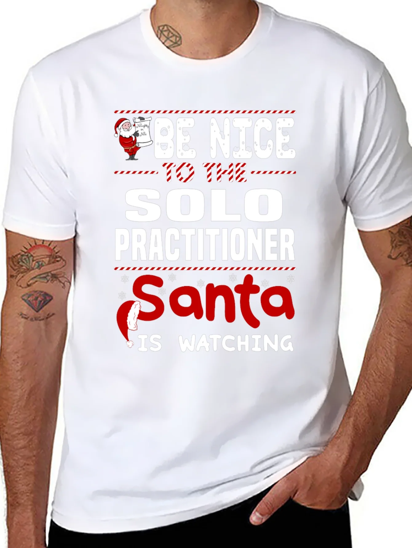 Be Nice to The Solo Practitioner Santa is Watching T-Shirt