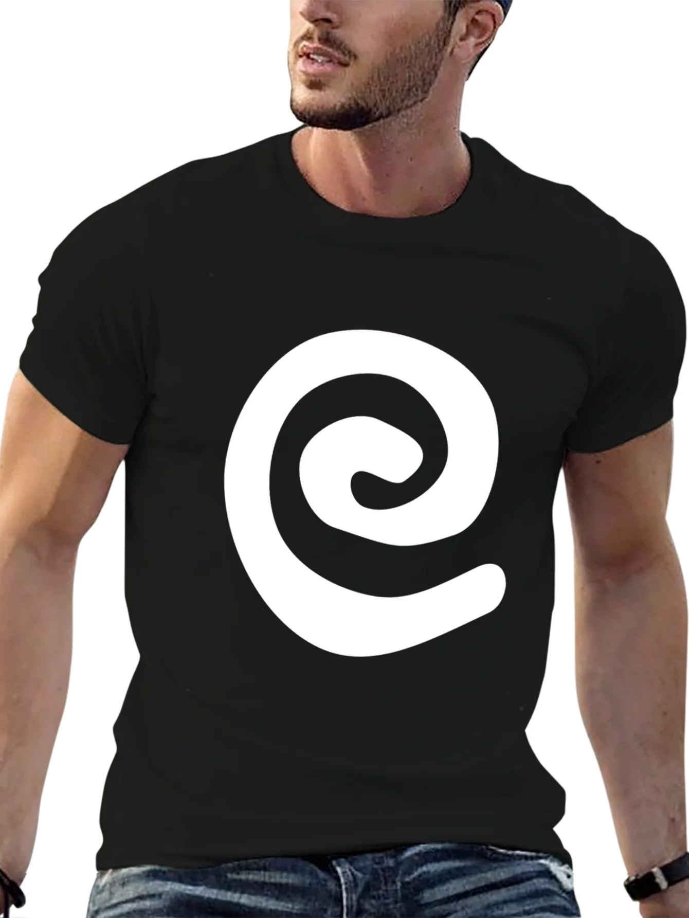 Swirl Graphic Black Tee