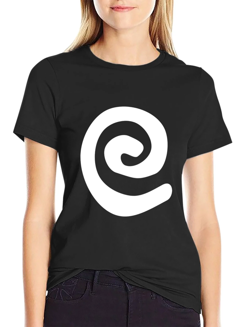 Swirl Graphic Black Tee