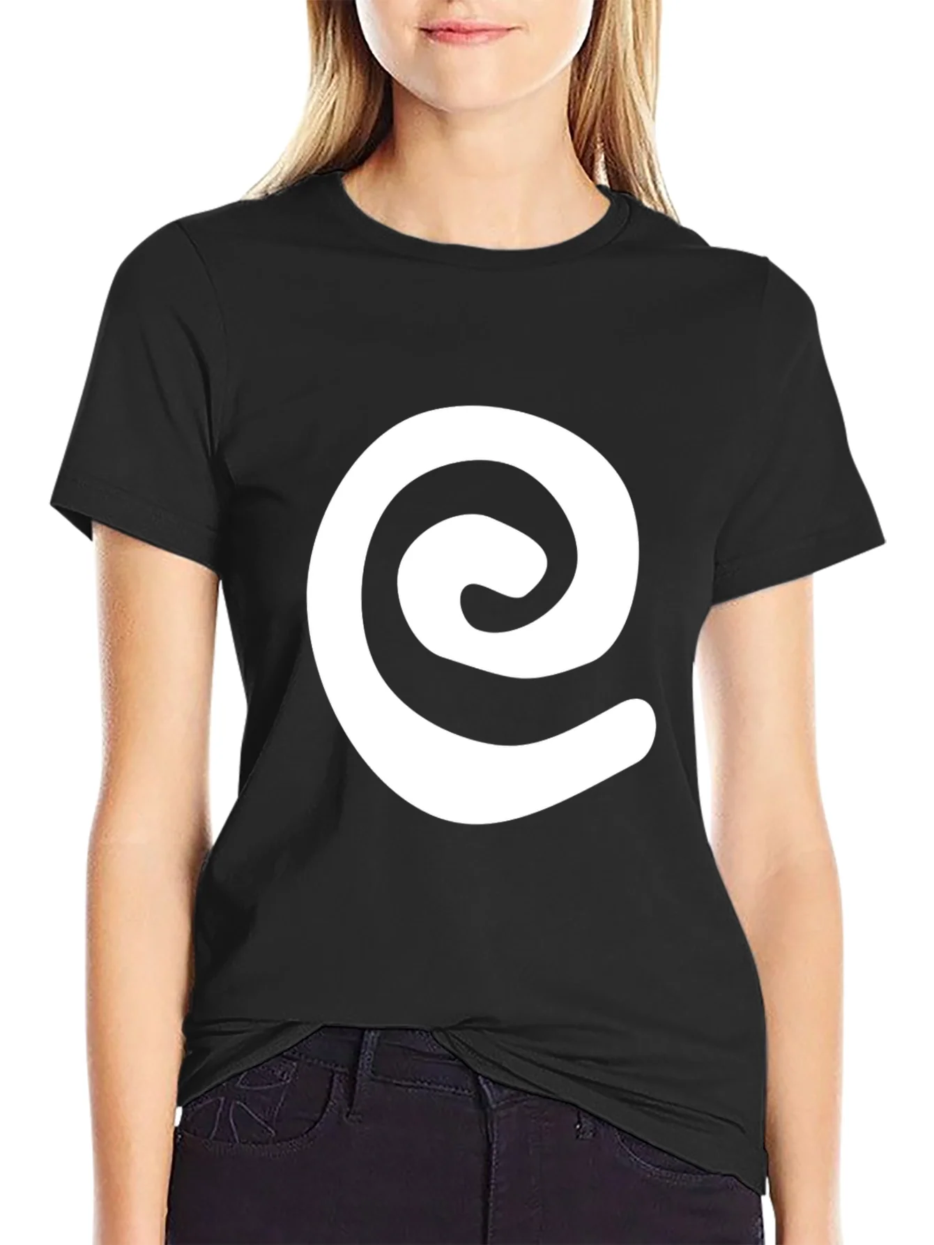 Swirl Graphic Black Tee