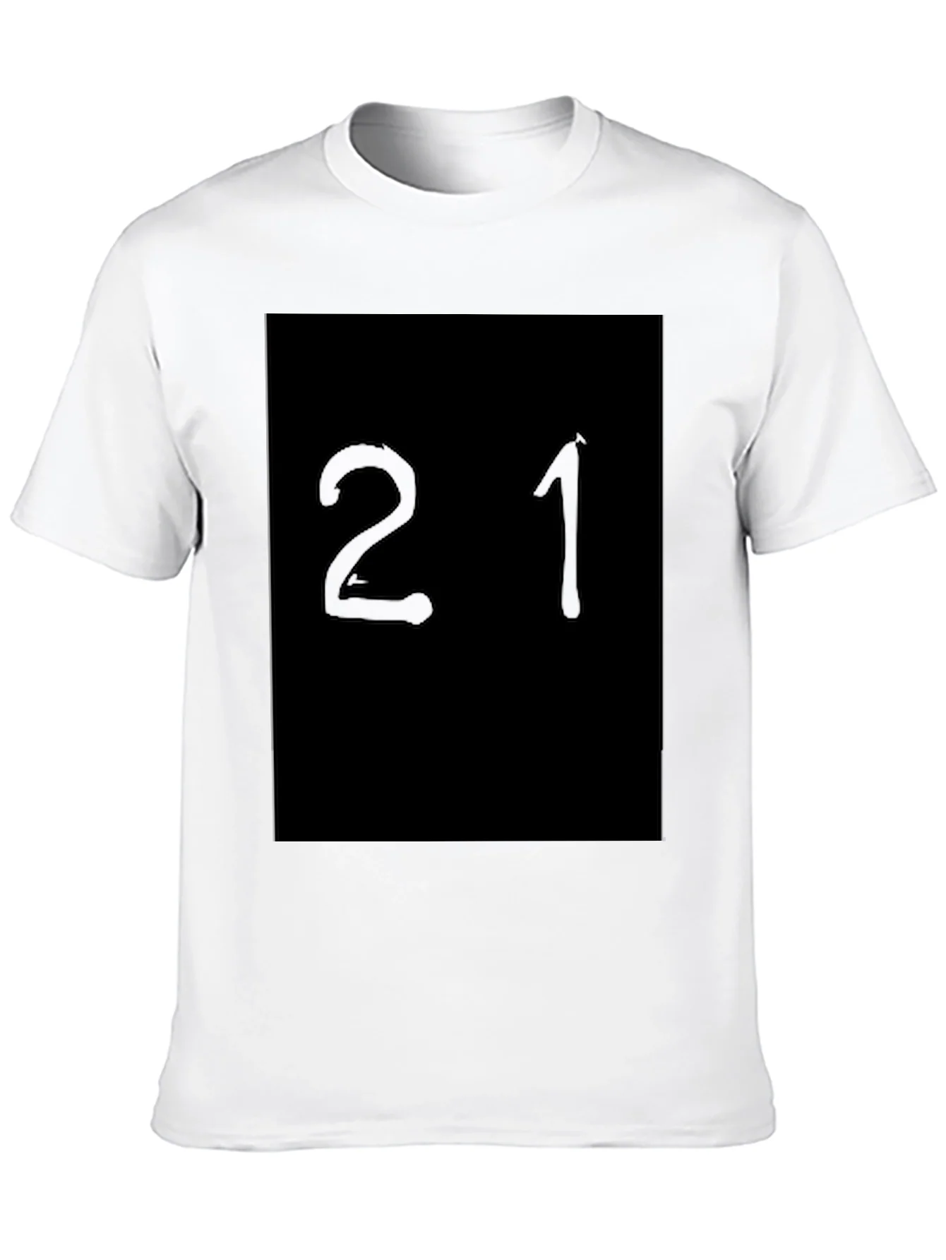 Black T-Shirt with 21 Design
