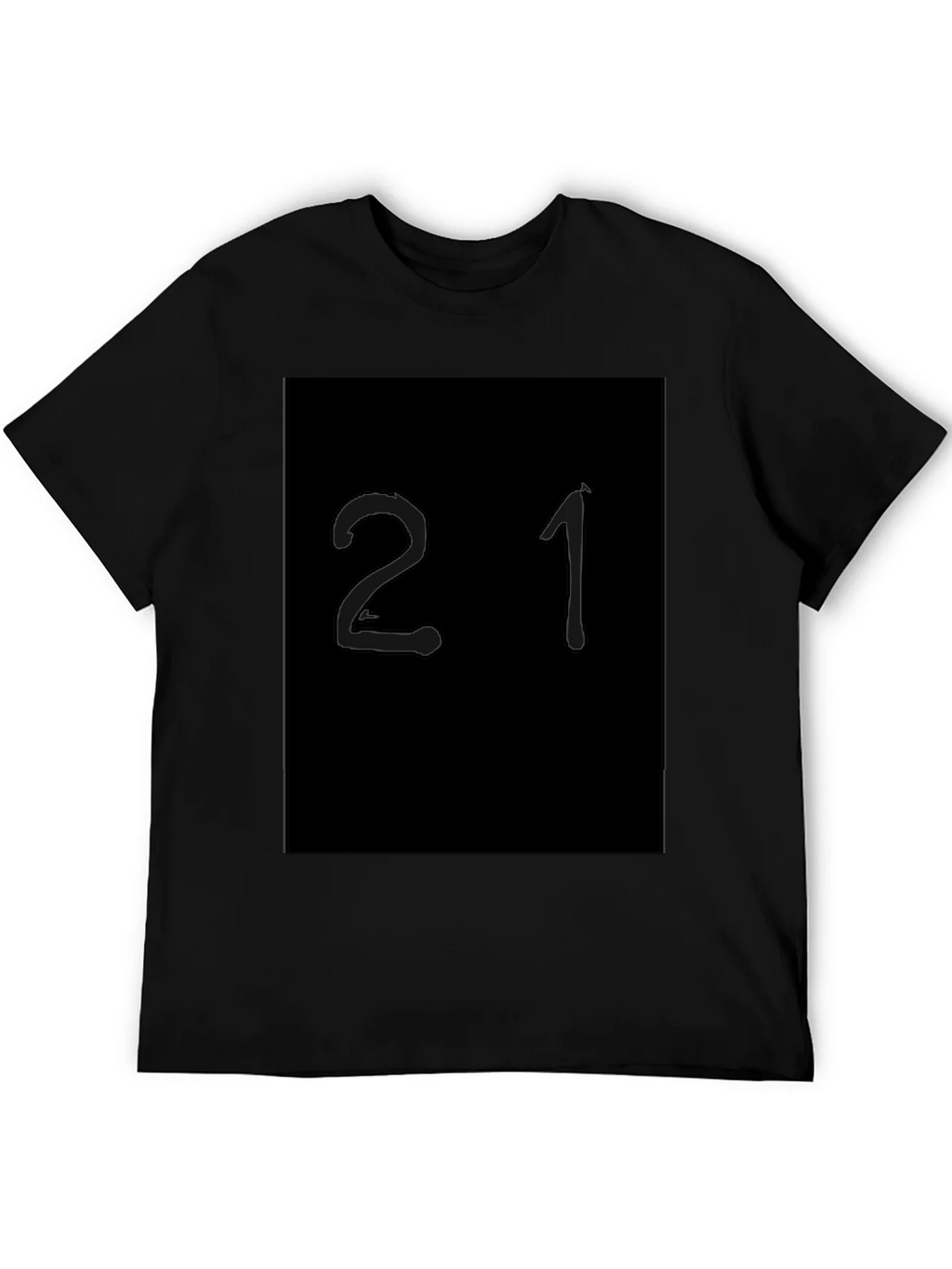 Black T-Shirt with 21 Design