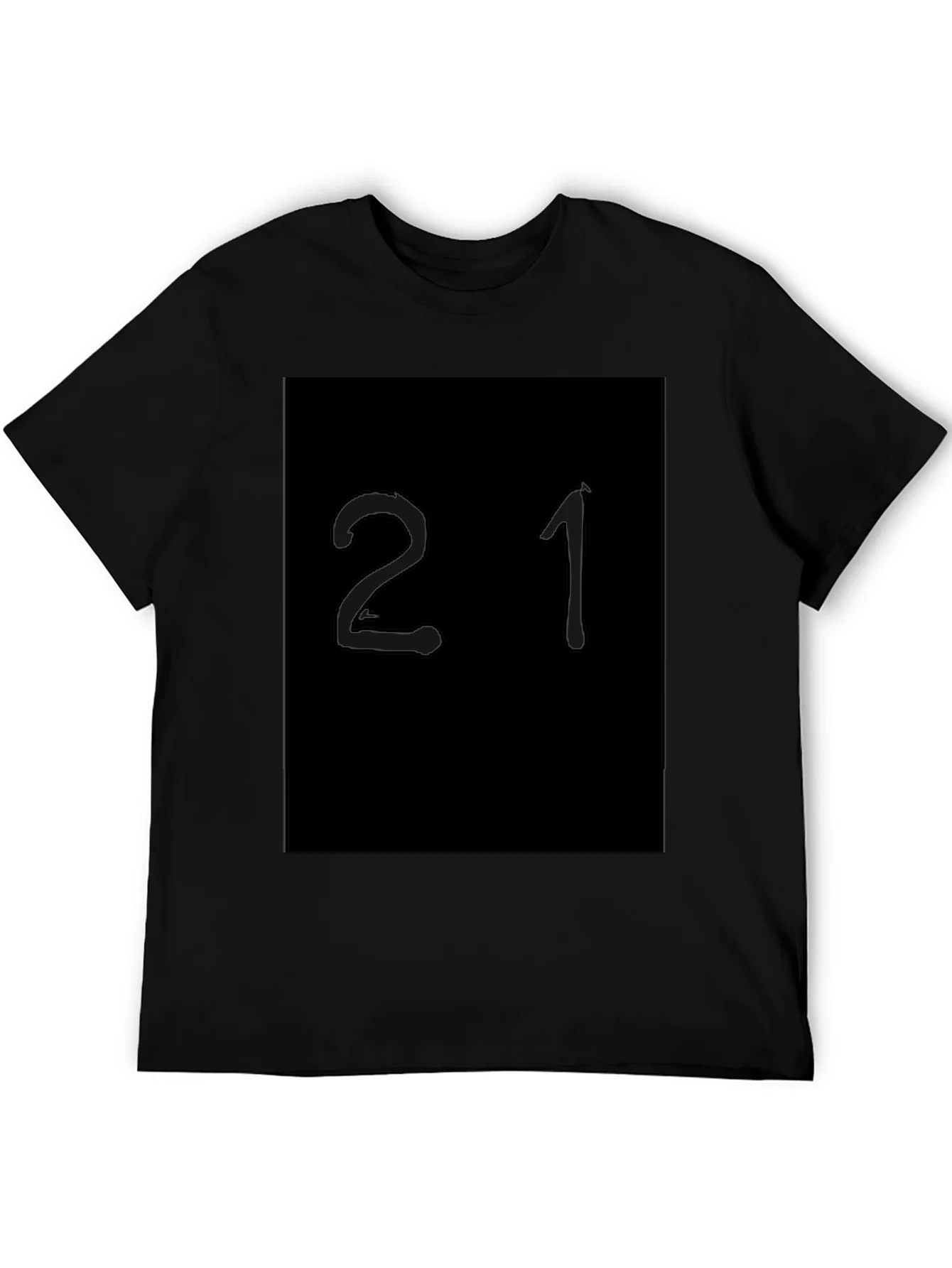 Black T-Shirt with 21 Design