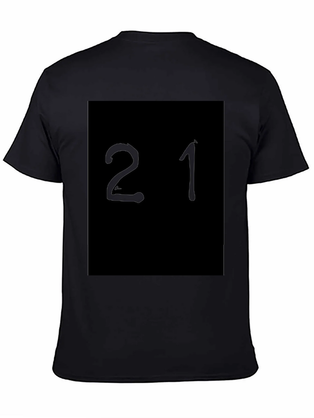 Black T-Shirt with 21 Design