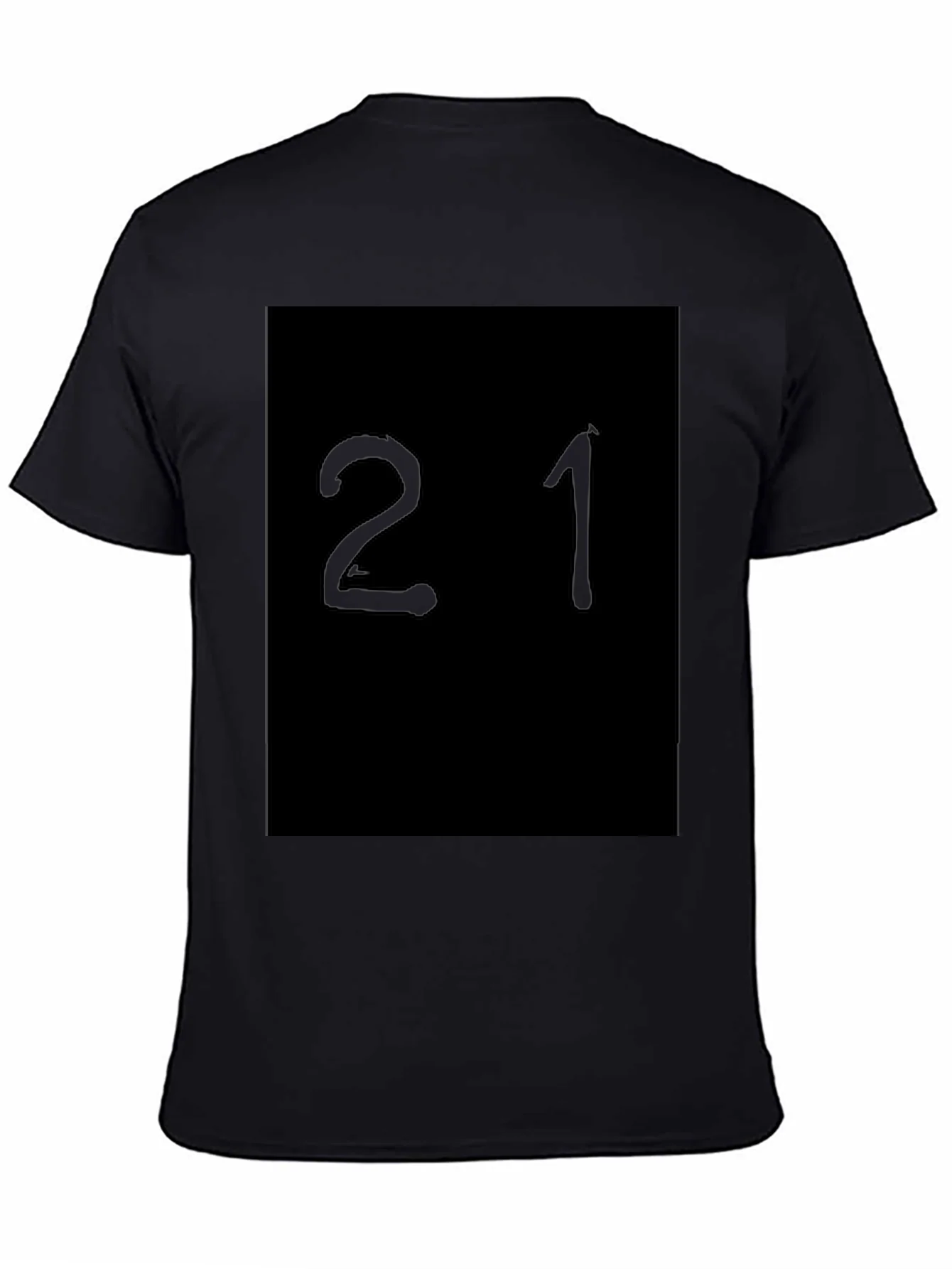 Black T-Shirt with 21 Design