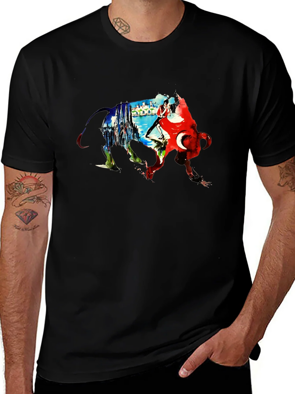 Bull Silhouette Istanbul T-Shirt