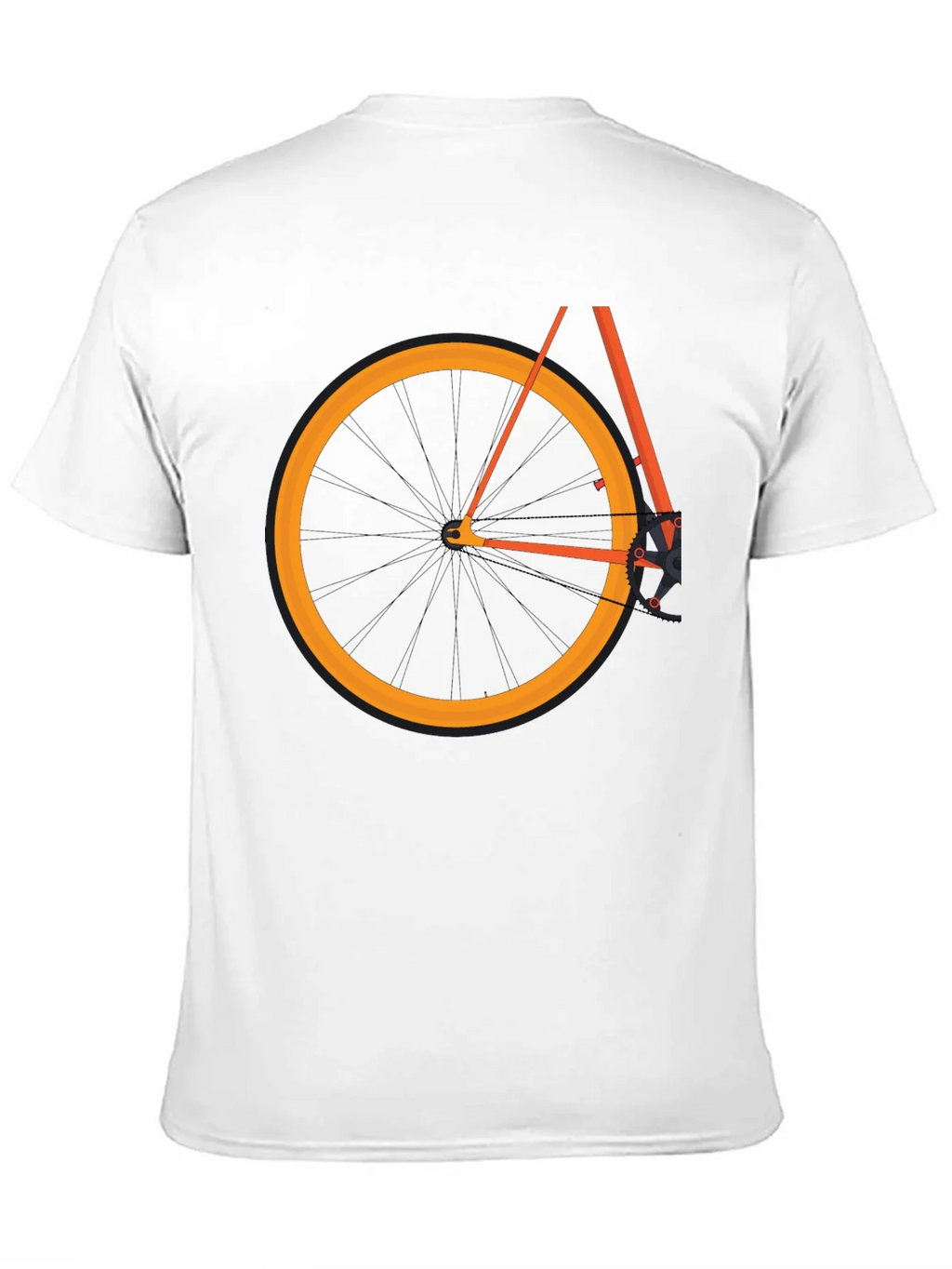 Black Bicycle Graphic Tee - Casual Cotton Blend T-Shirt