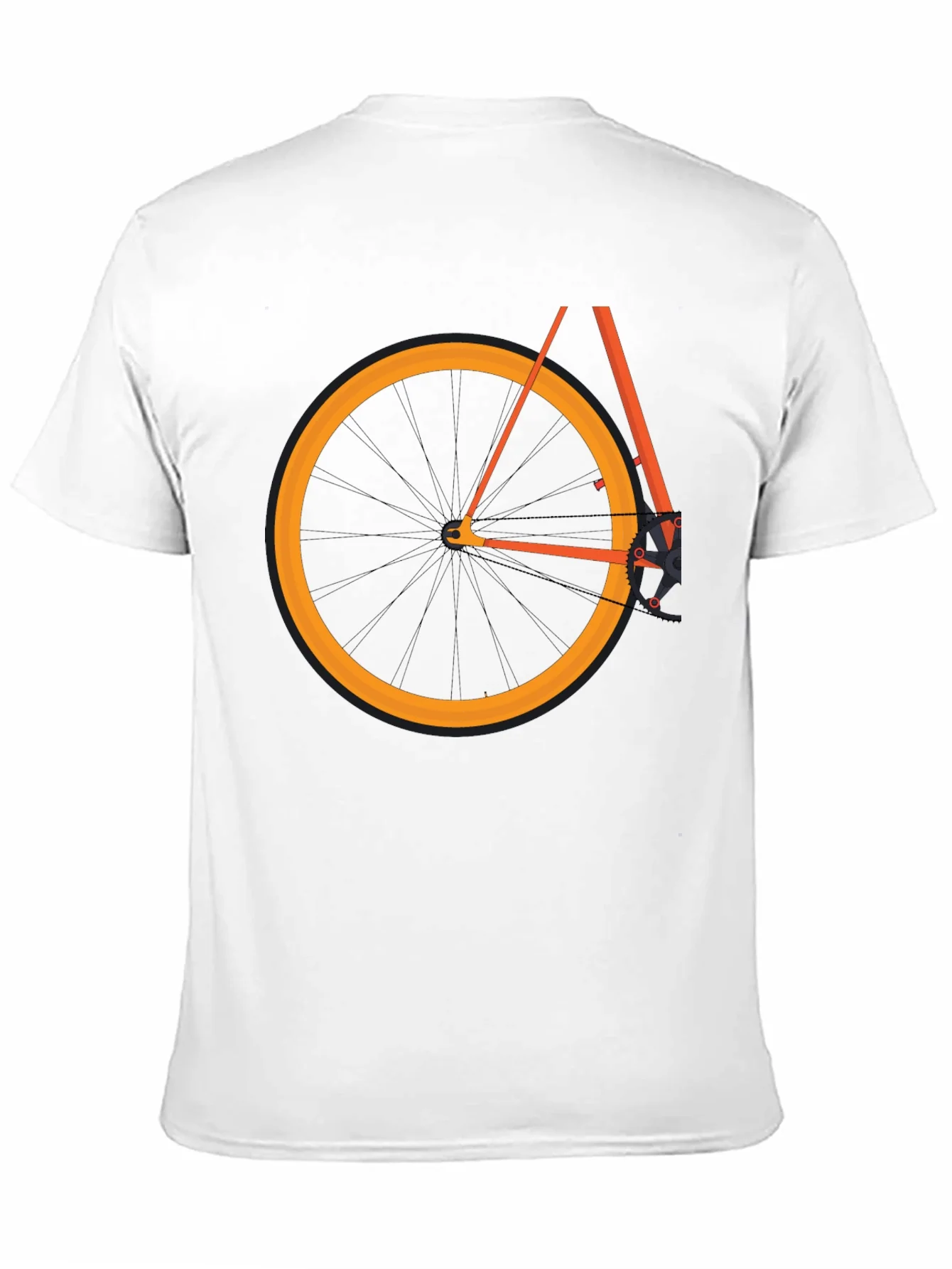 Black Bicycle Graphic Tee - Casual Cotton Blend T-Shirt