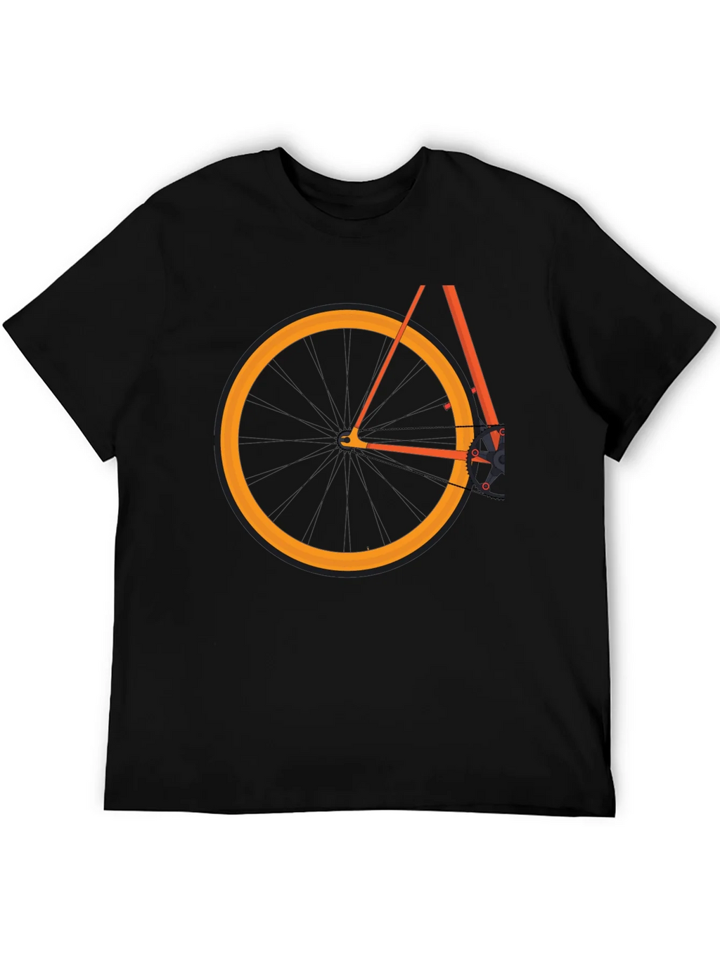 Black Bicycle Graphic Tee - Casual Cotton Blend T-Shirt