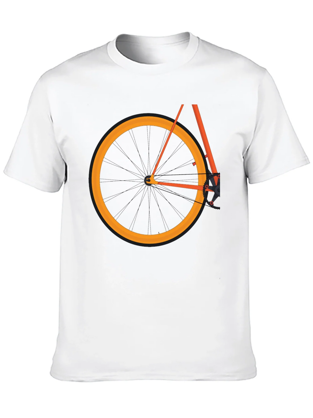 Black Bicycle Graphic Tee - Casual Cotton Blend T-Shirt