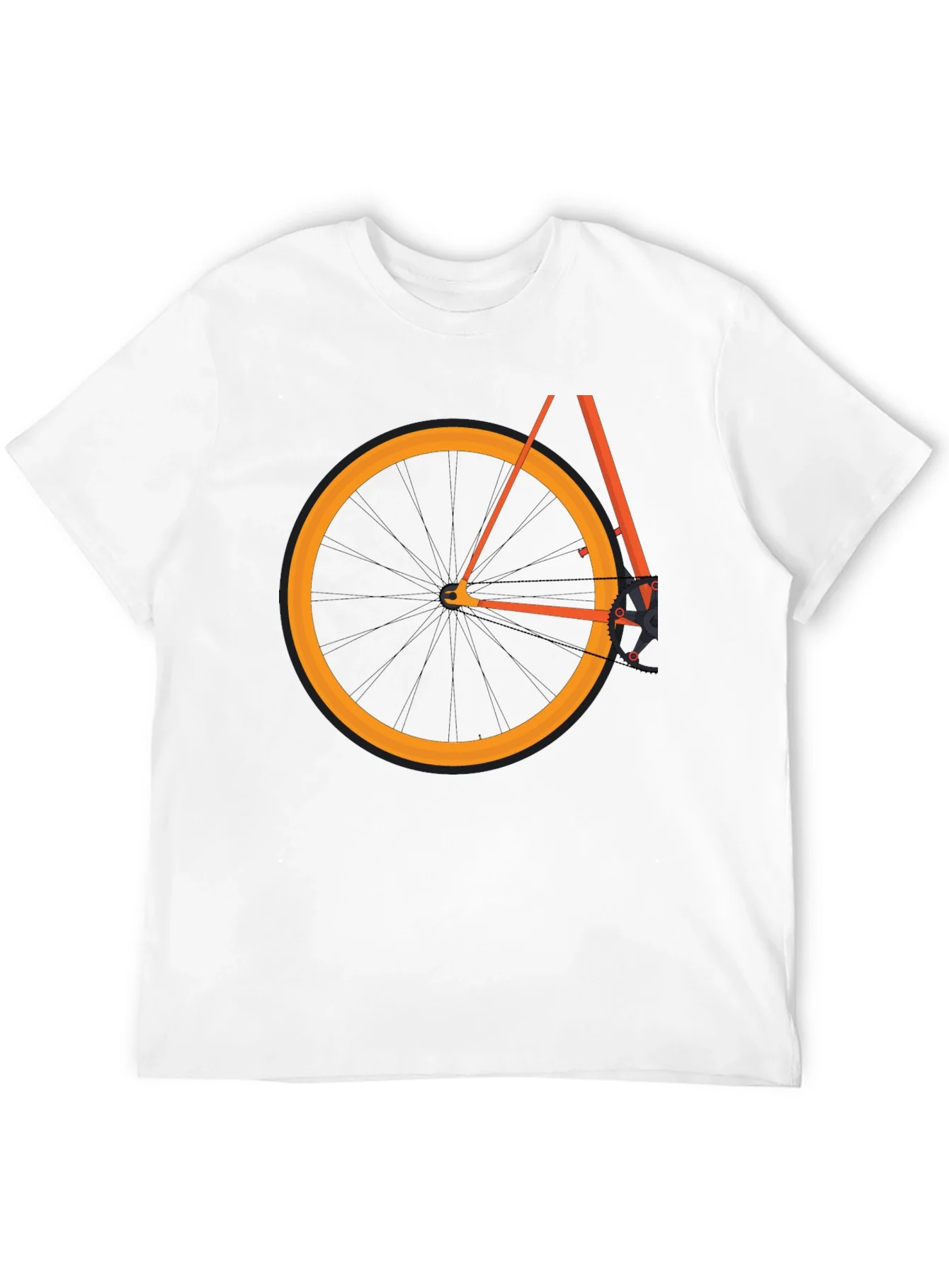 Black Bicycle Graphic Tee - Casual Cotton Blend T-Shirt