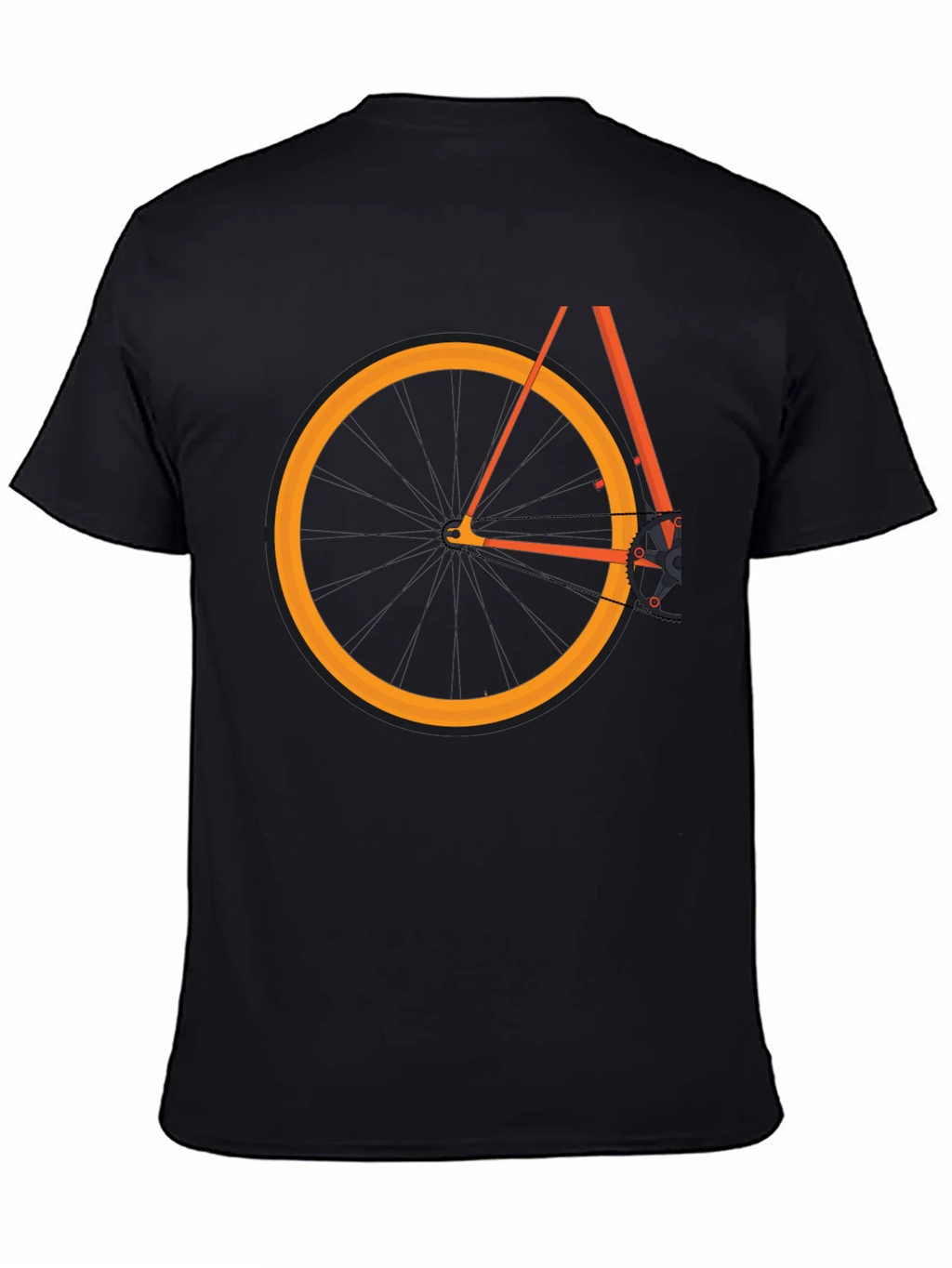 Black Bicycle Graphic Tee - Casual Cotton Blend T-Shirt