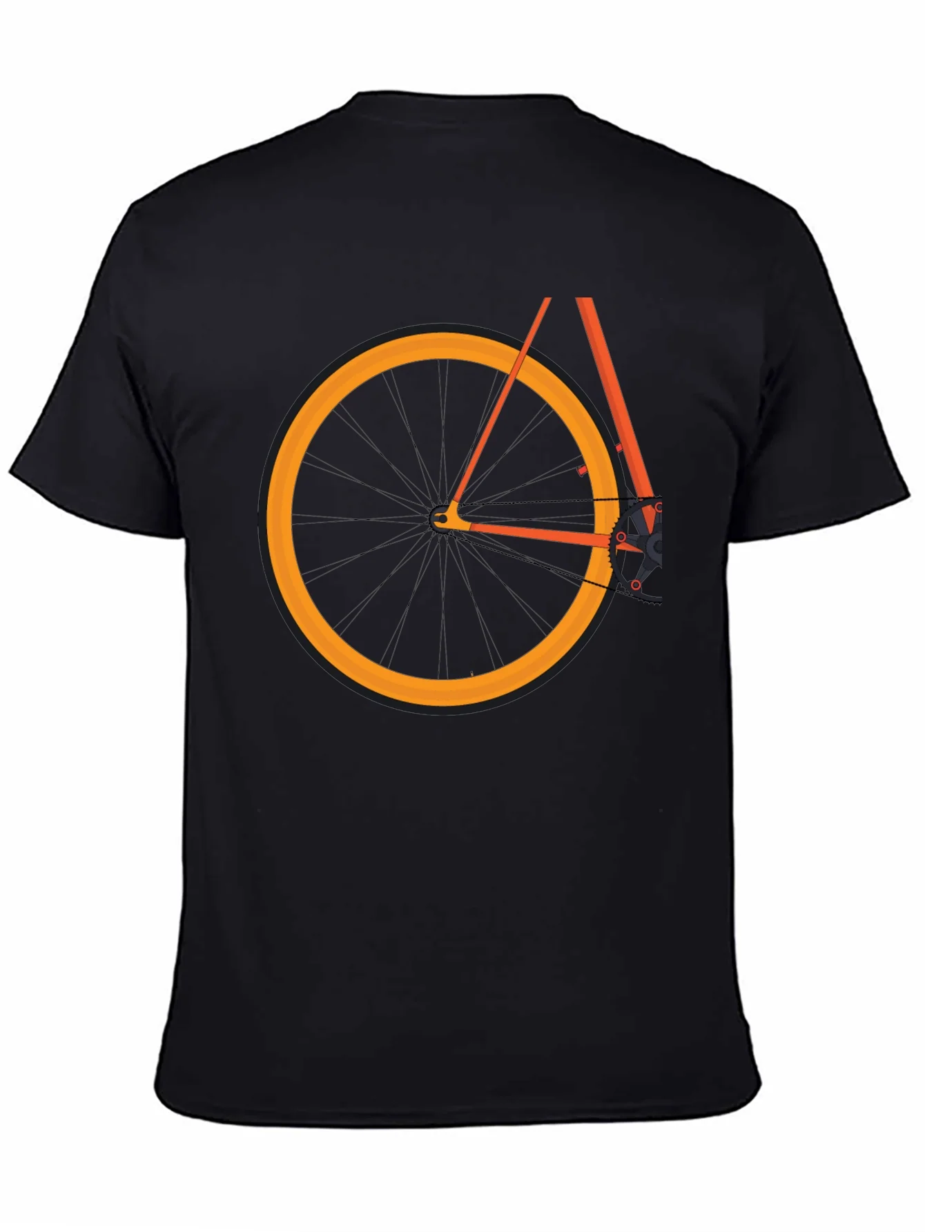 Black Bicycle Graphic Tee - Casual Cotton Blend T-Shirt
