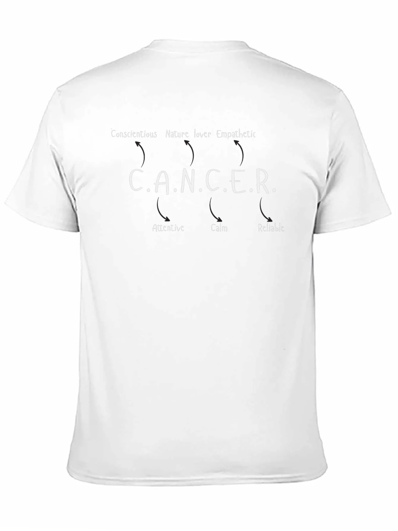 CANCER Zodiac T-Shirt - Conscientious Attentive Calm