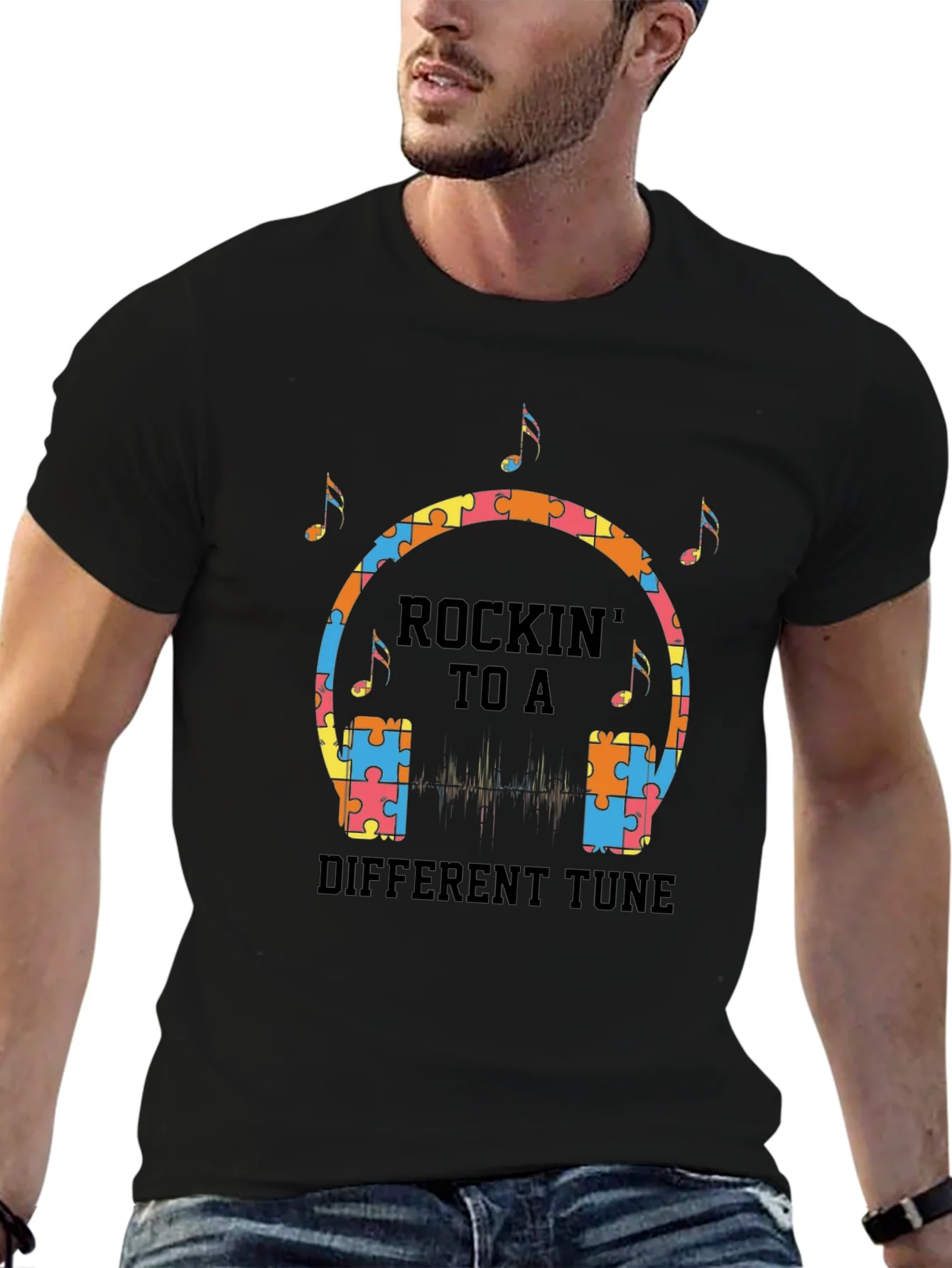 Rockin to a Different Tune Autism T-Shirt