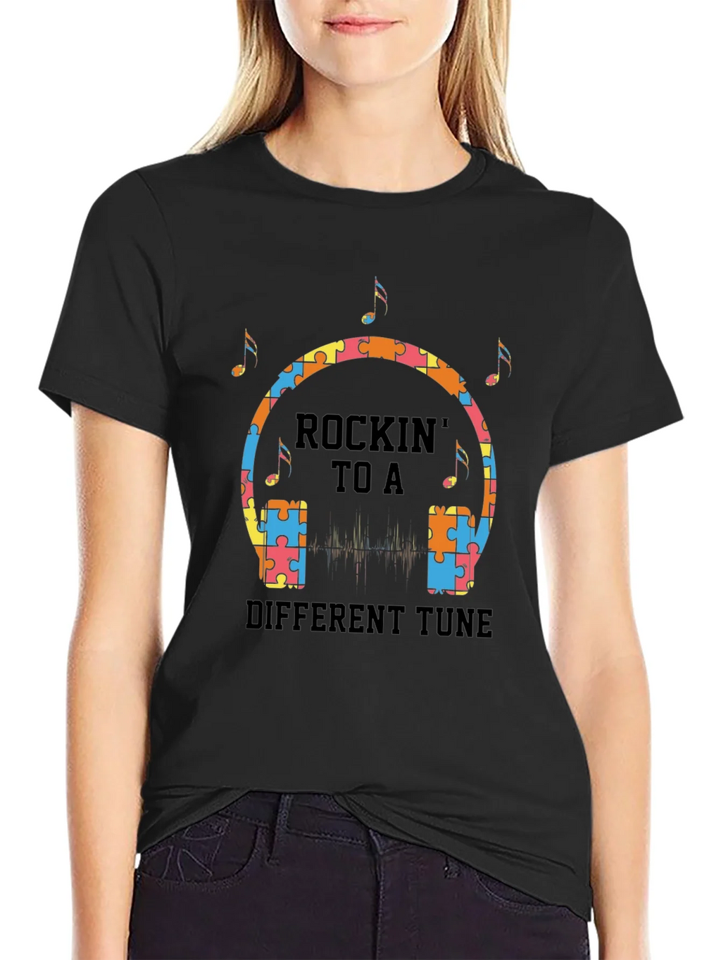 Rockin to a Different Tune Autism T-Shirt