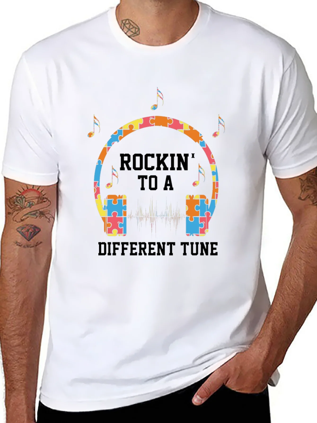 Rockin to a Different Tune Autism T-Shirt