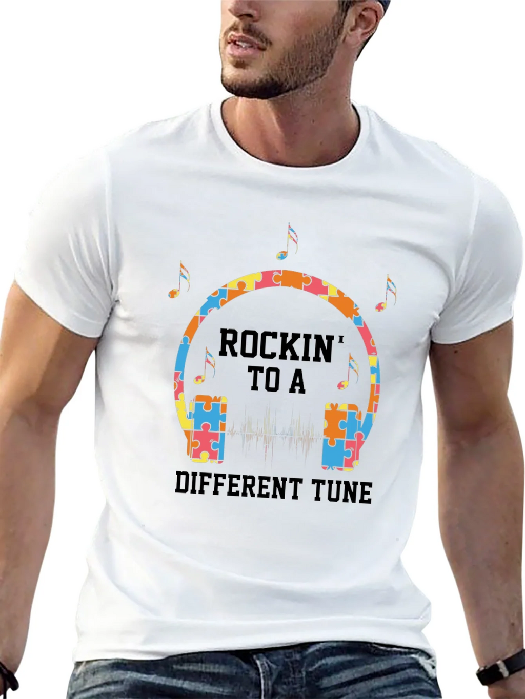 Rockin to a Different Tune Autism T-Shirt