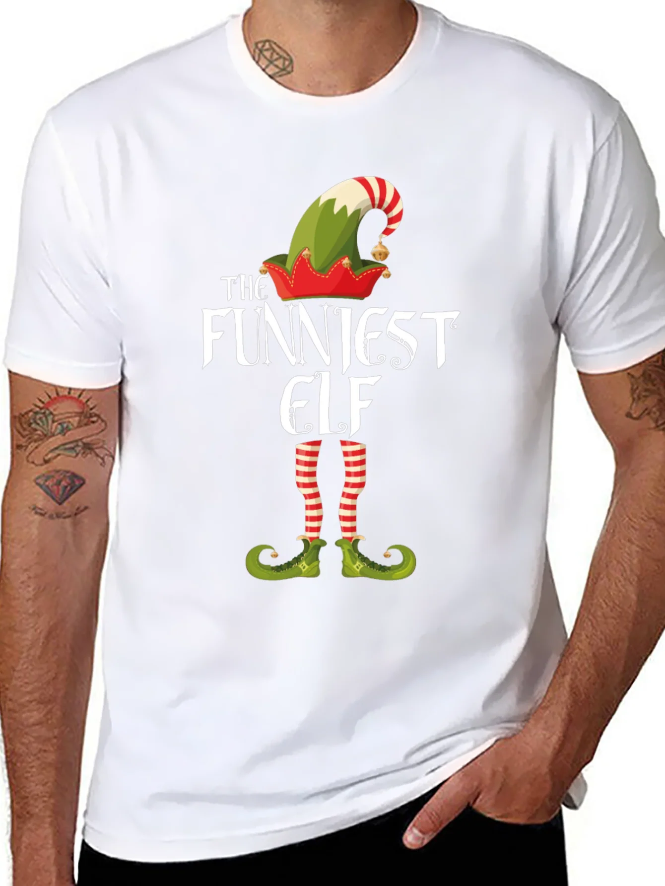 Funniest Elf Graphic Tee - Christmas Holiday Shirt