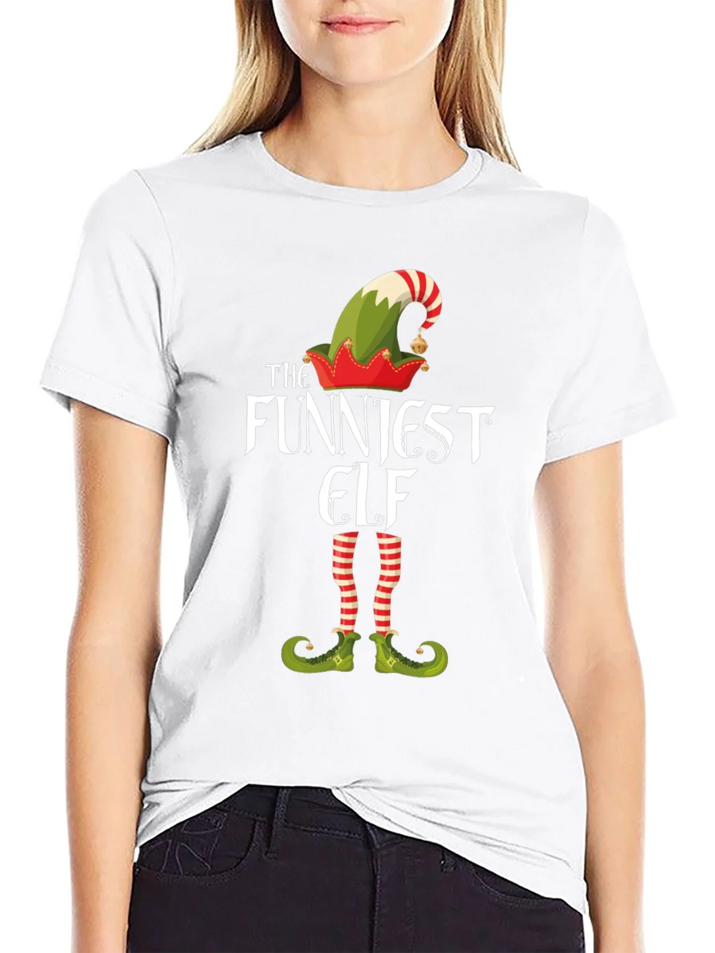 Funniest Elf Graphic Tee - Christmas Holiday Shirt
