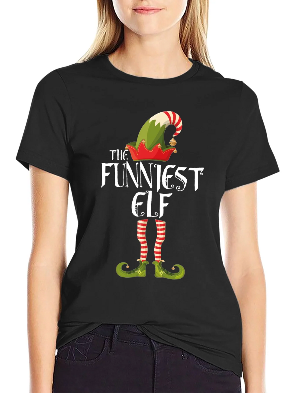 Funniest Elf Graphic Tee - Christmas Holiday Shirt