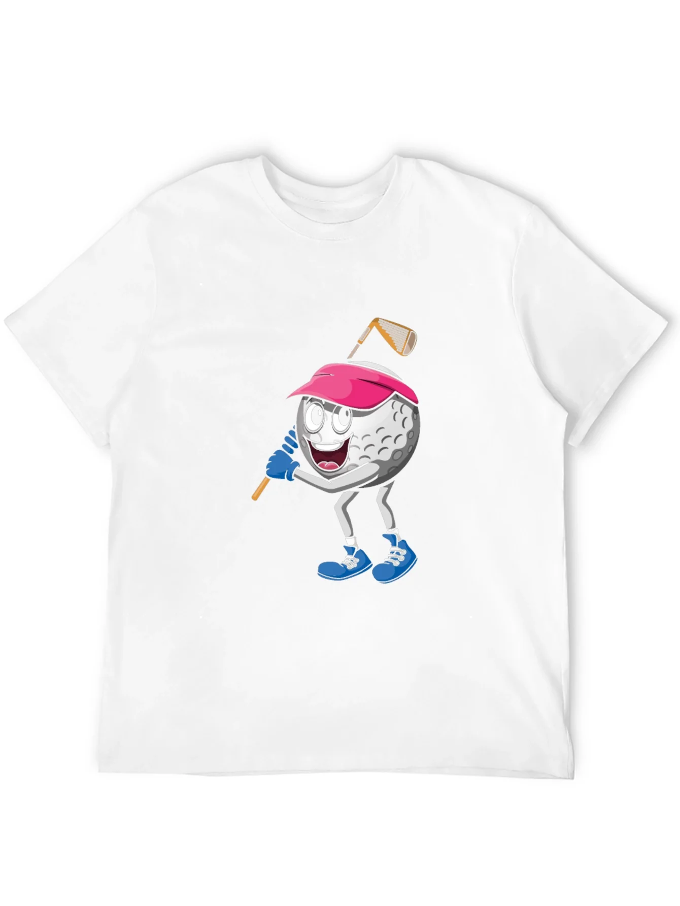 Golf Ball Cartoon Black T-Shirt