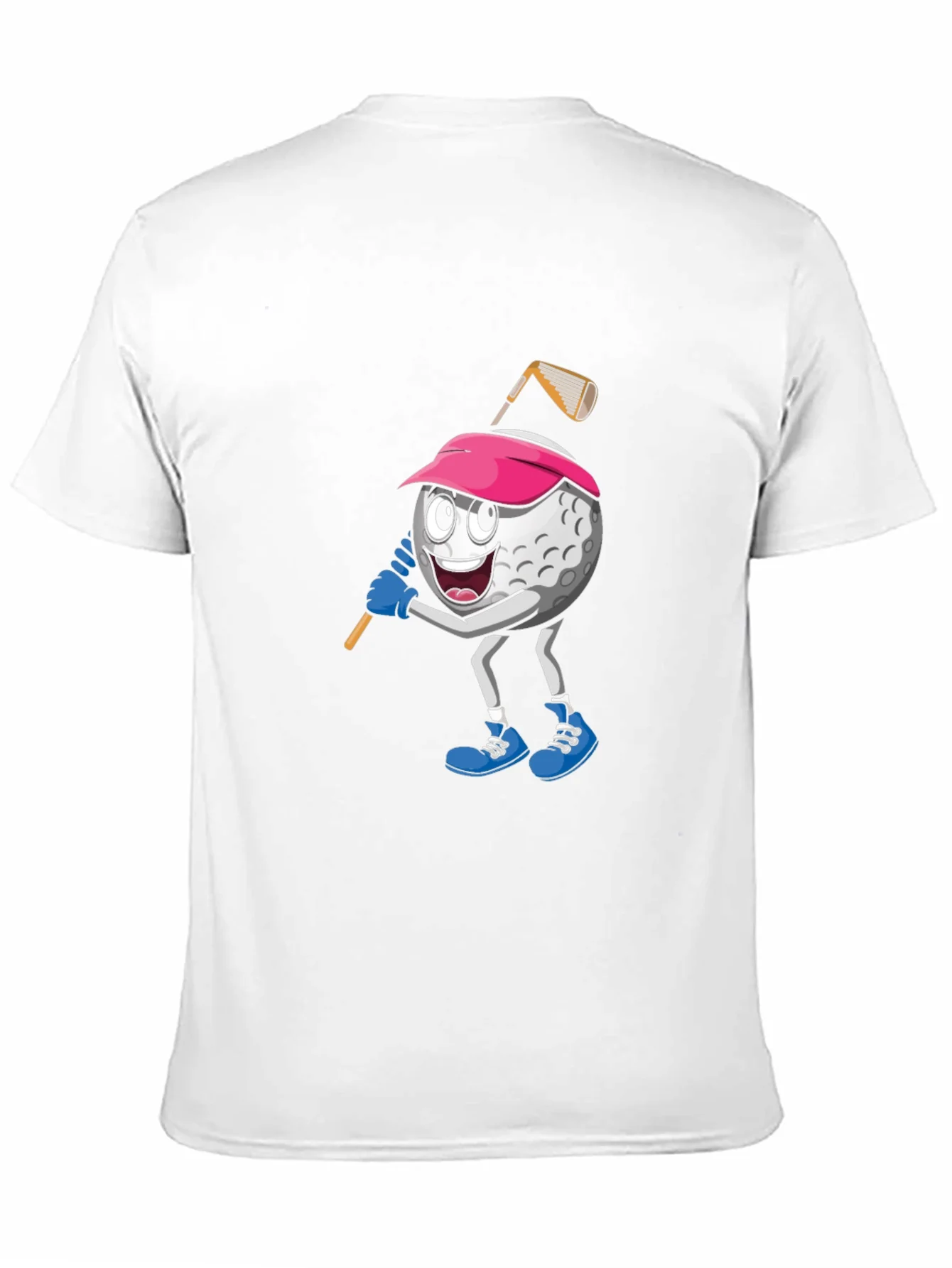 Golf Ball Cartoon Black T-Shirt