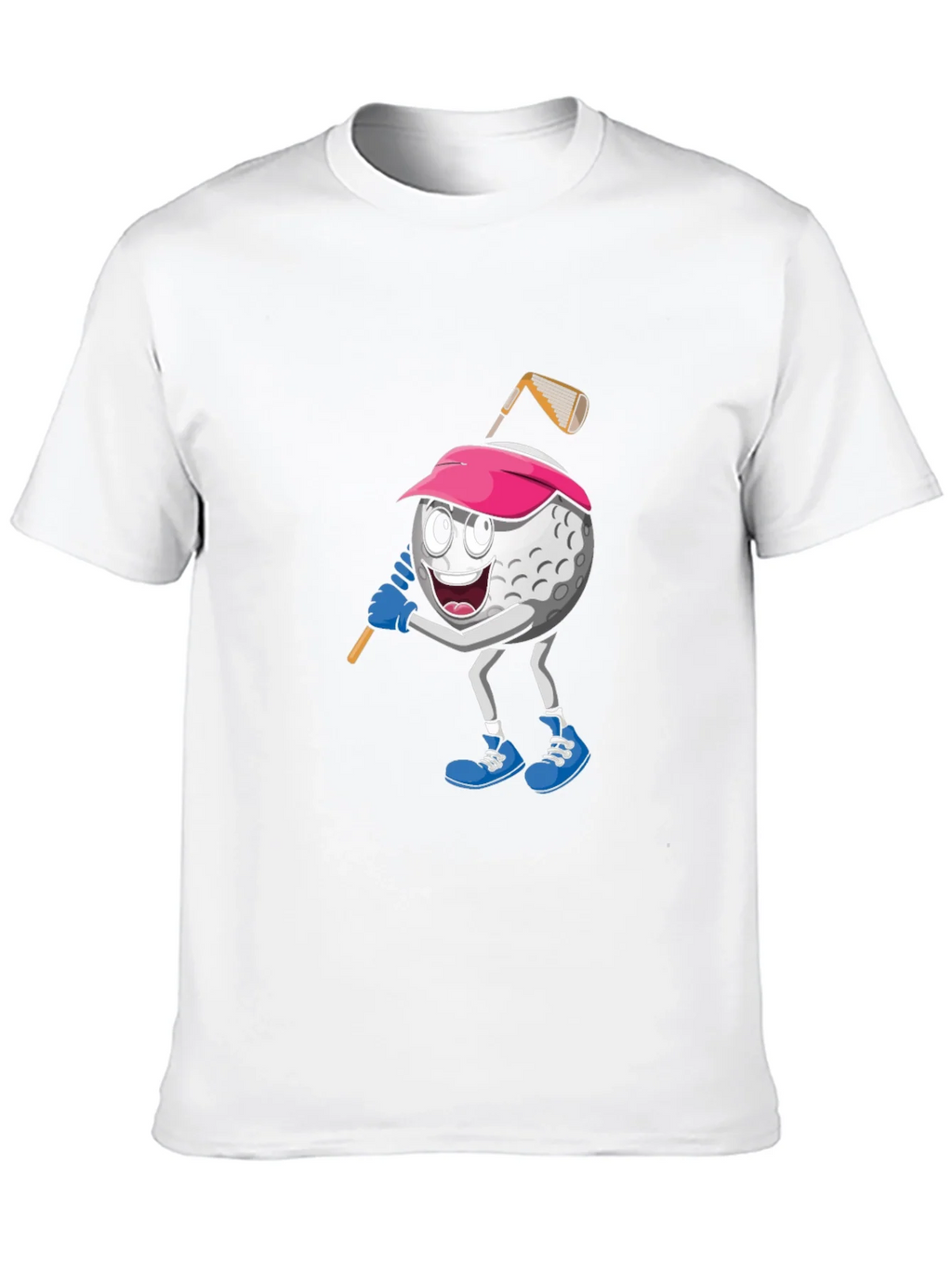Golf Ball Cartoon Black T-Shirt
