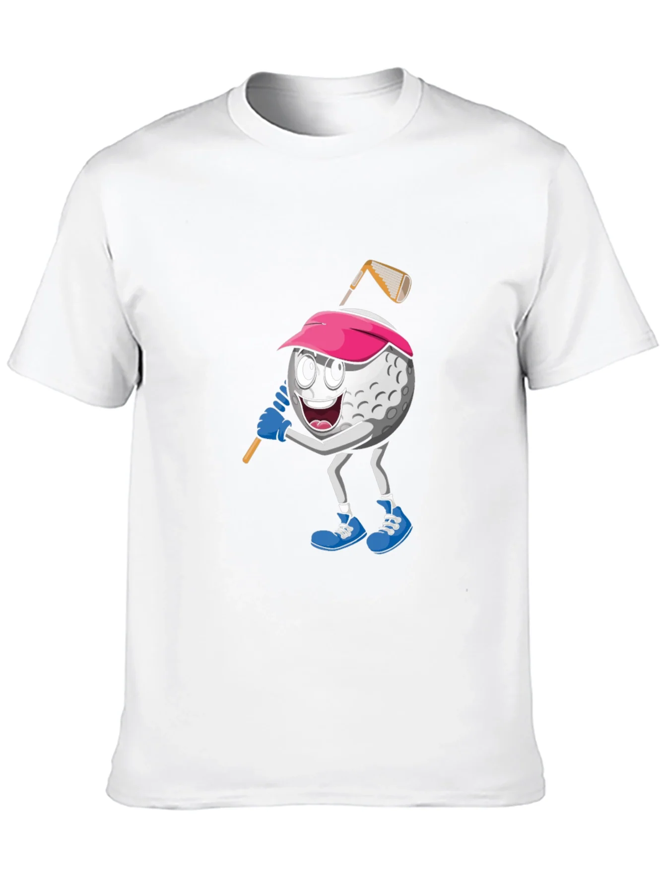 Golf Ball Cartoon Black T-Shirt