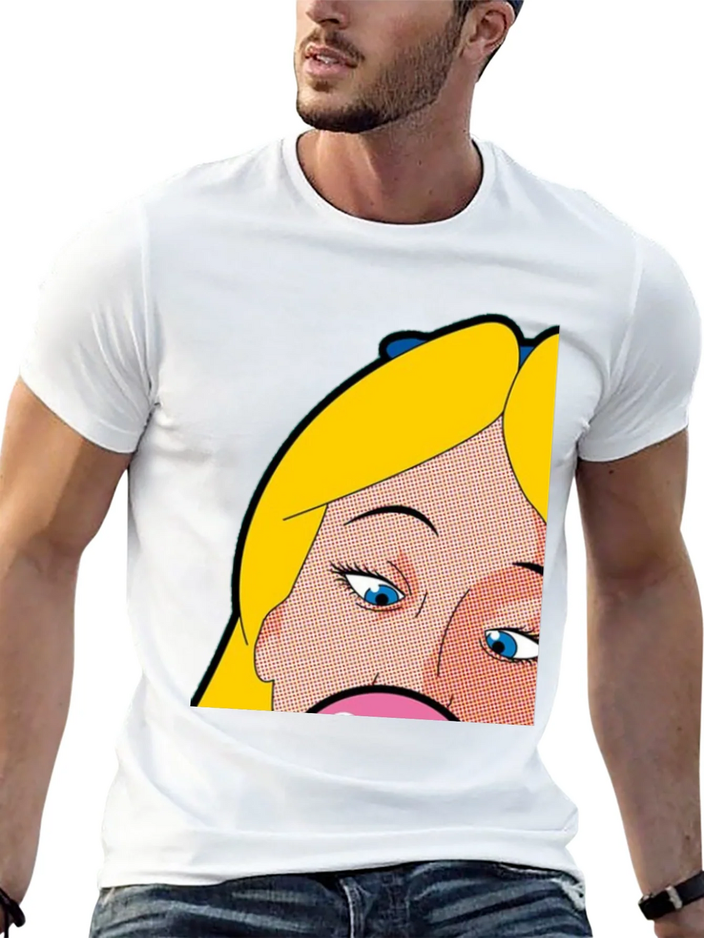 Pop Art Graphic Tee - Alice Inspired Black T-Shirt