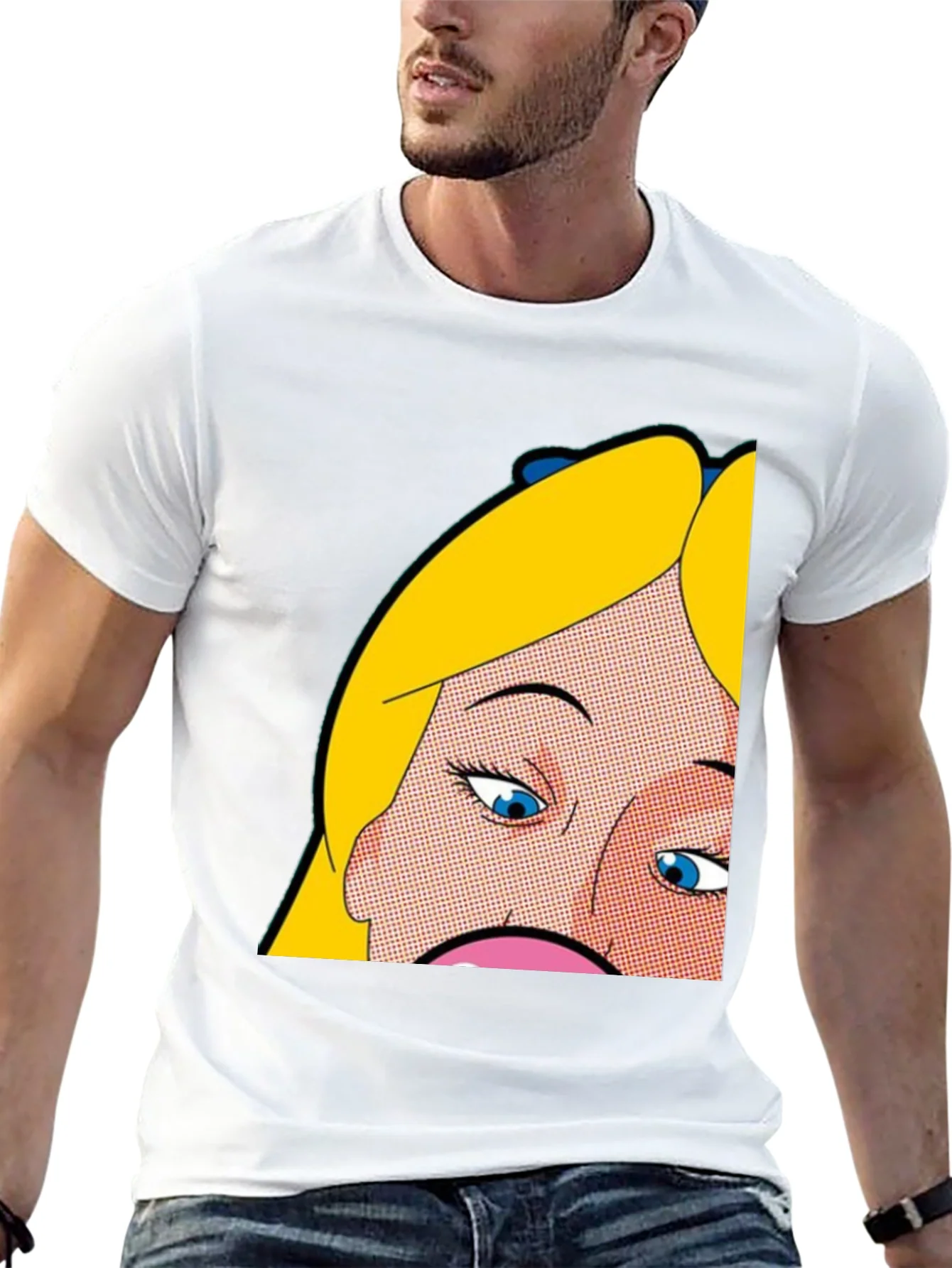 Pop Art Graphic Tee - Alice Inspired Black T-Shirt