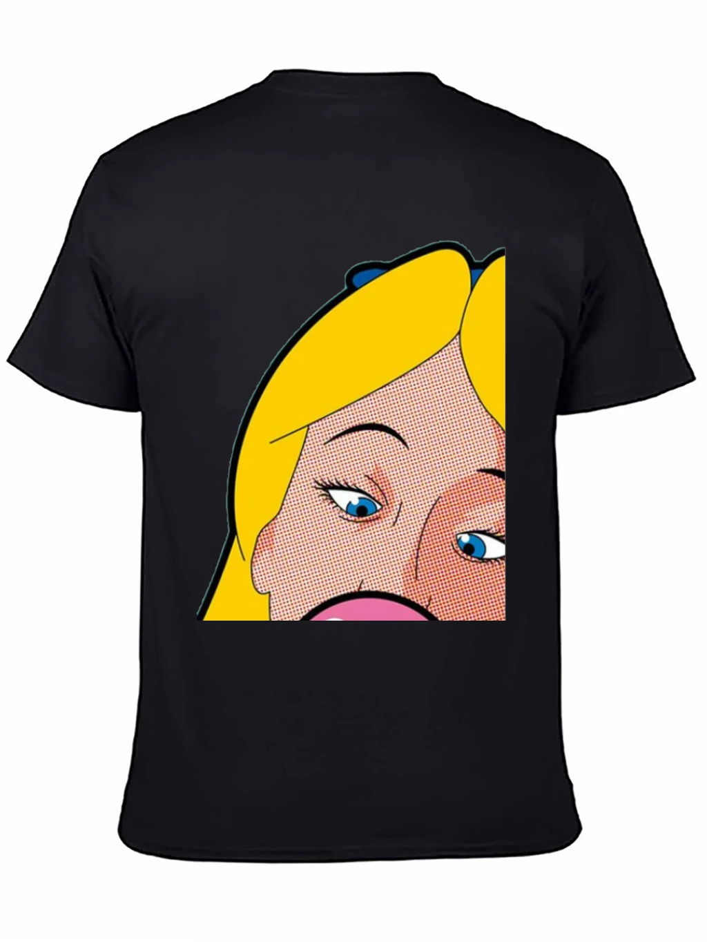 Pop Art Graphic Tee - Alice Inspired Black T-Shirt