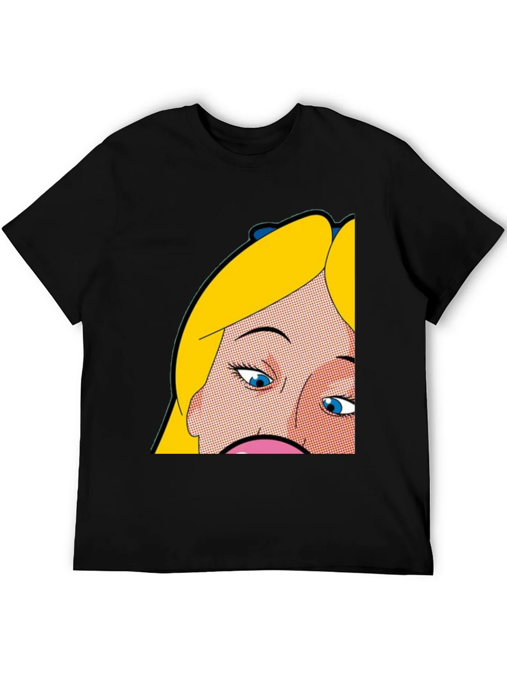 Pop Art Graphic Tee - Alice Inspired Black T-Shirt