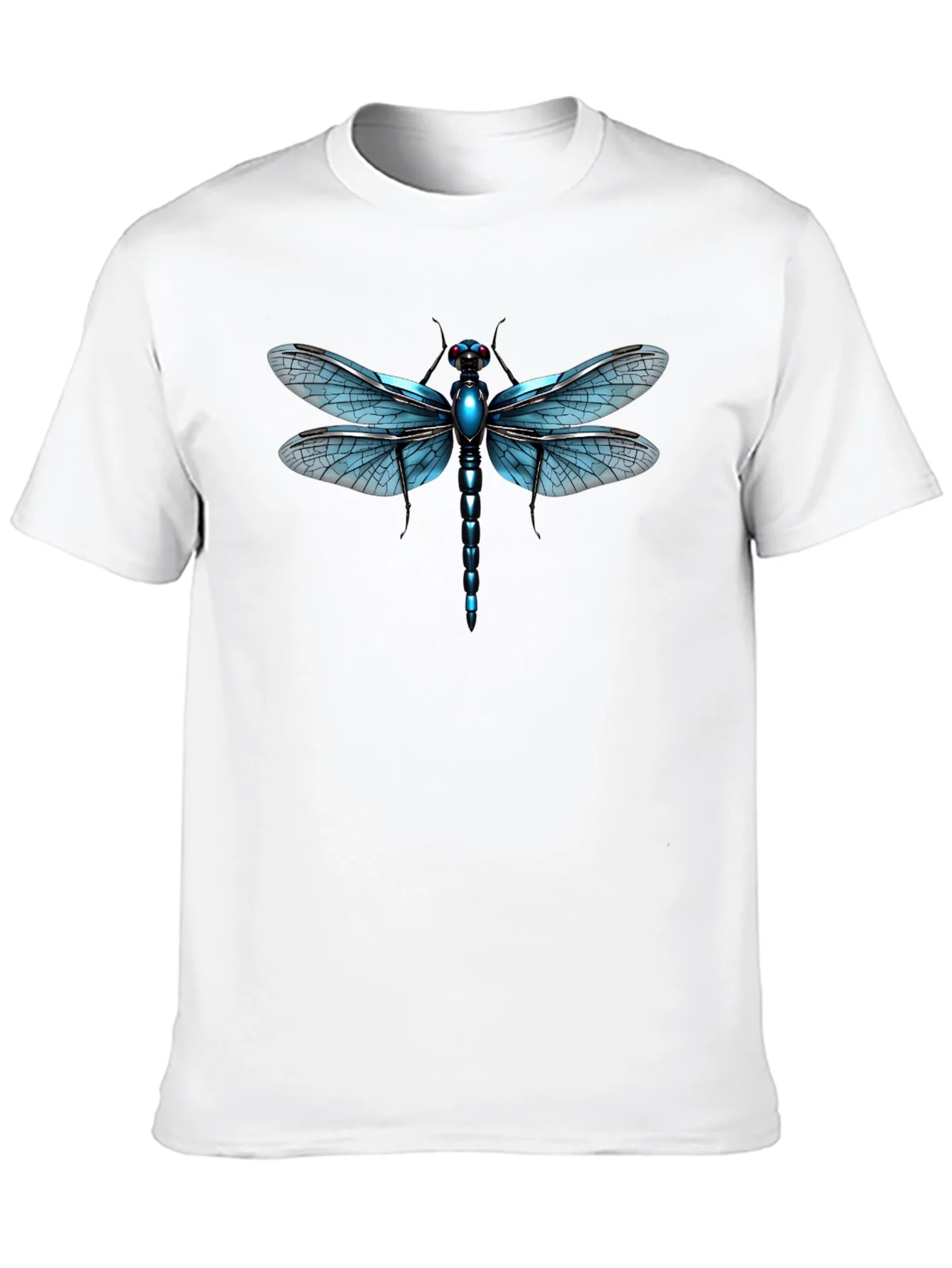 Dragonfly Graphic Tee - Black Cotton T-Shirt