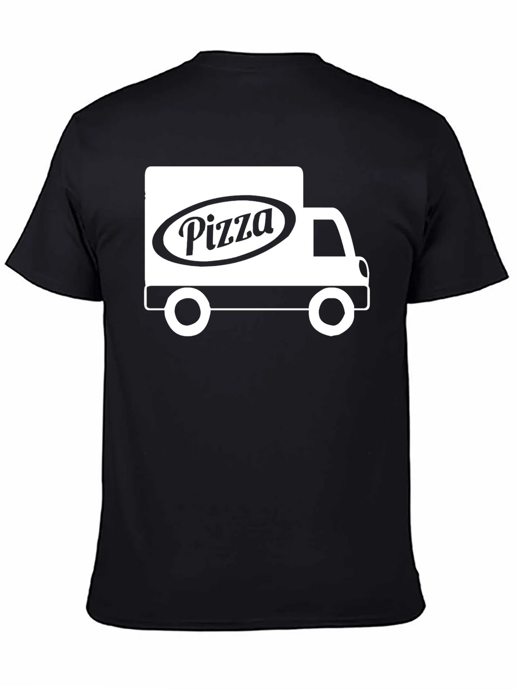 Pizza Delivery Truck Graphic Tee - Black