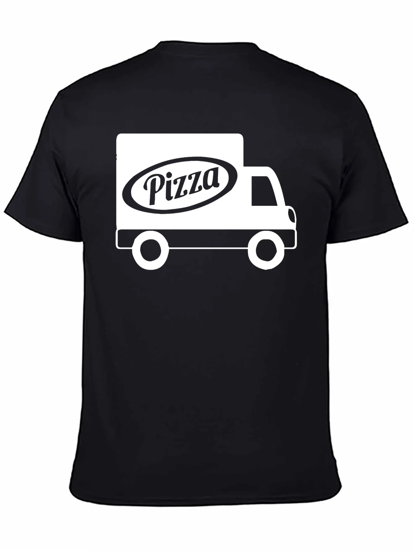 Pizza Delivery Truck Graphic Tee - Black
