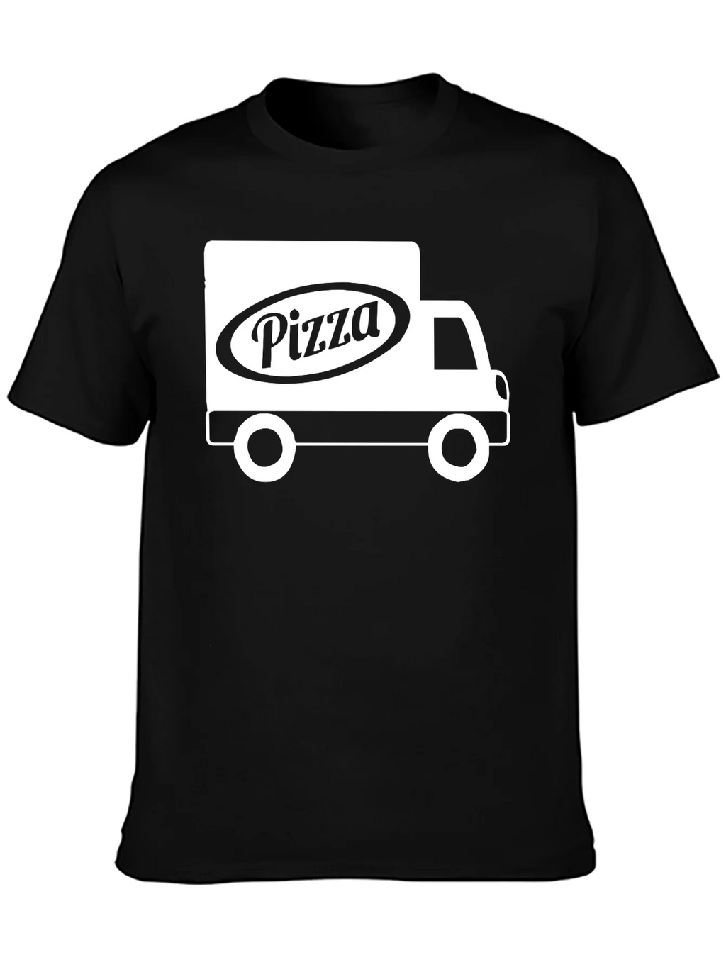 Pizza Delivery Truck Graphic Tee - Black