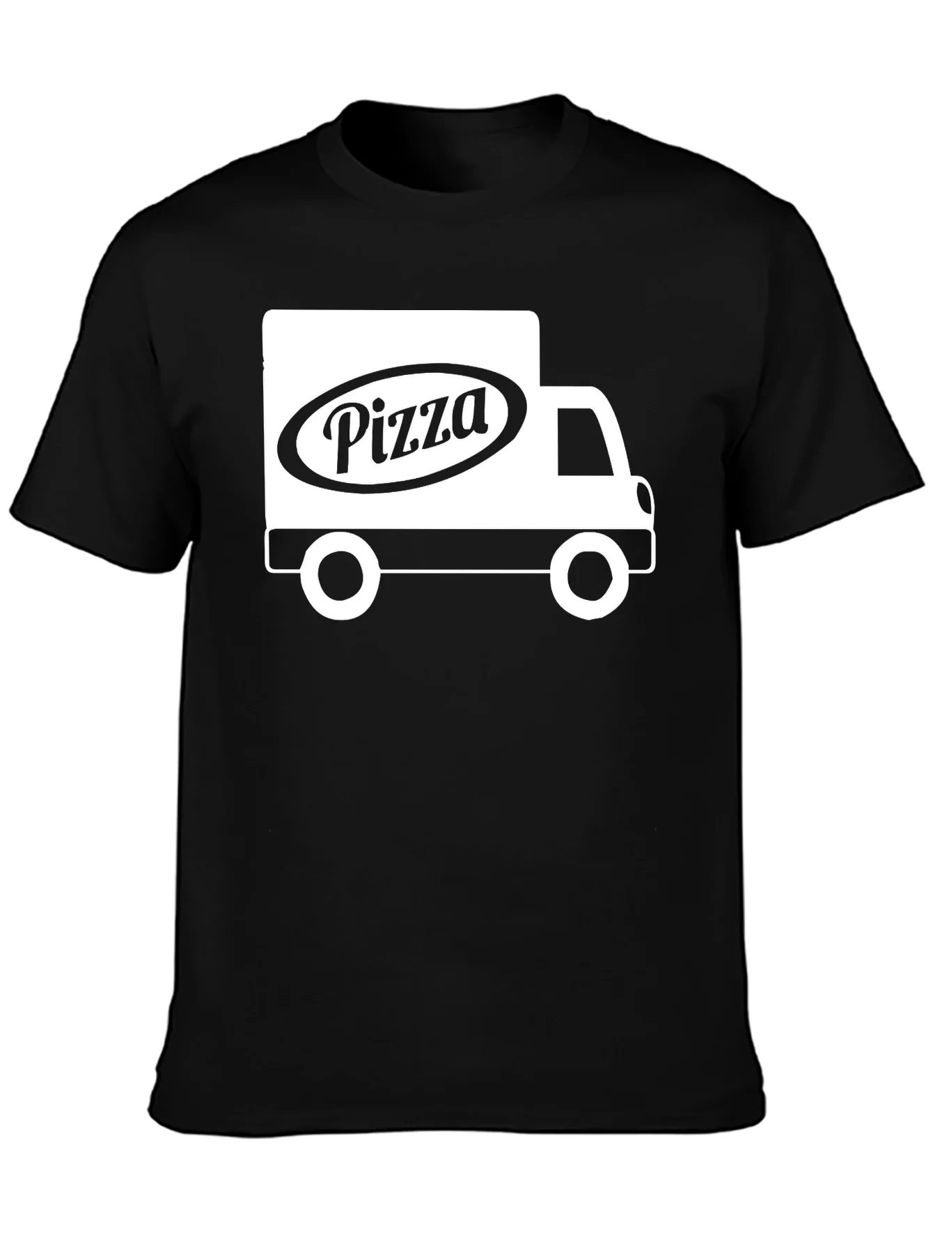 Pizza Delivery Truck Graphic Tee - Black