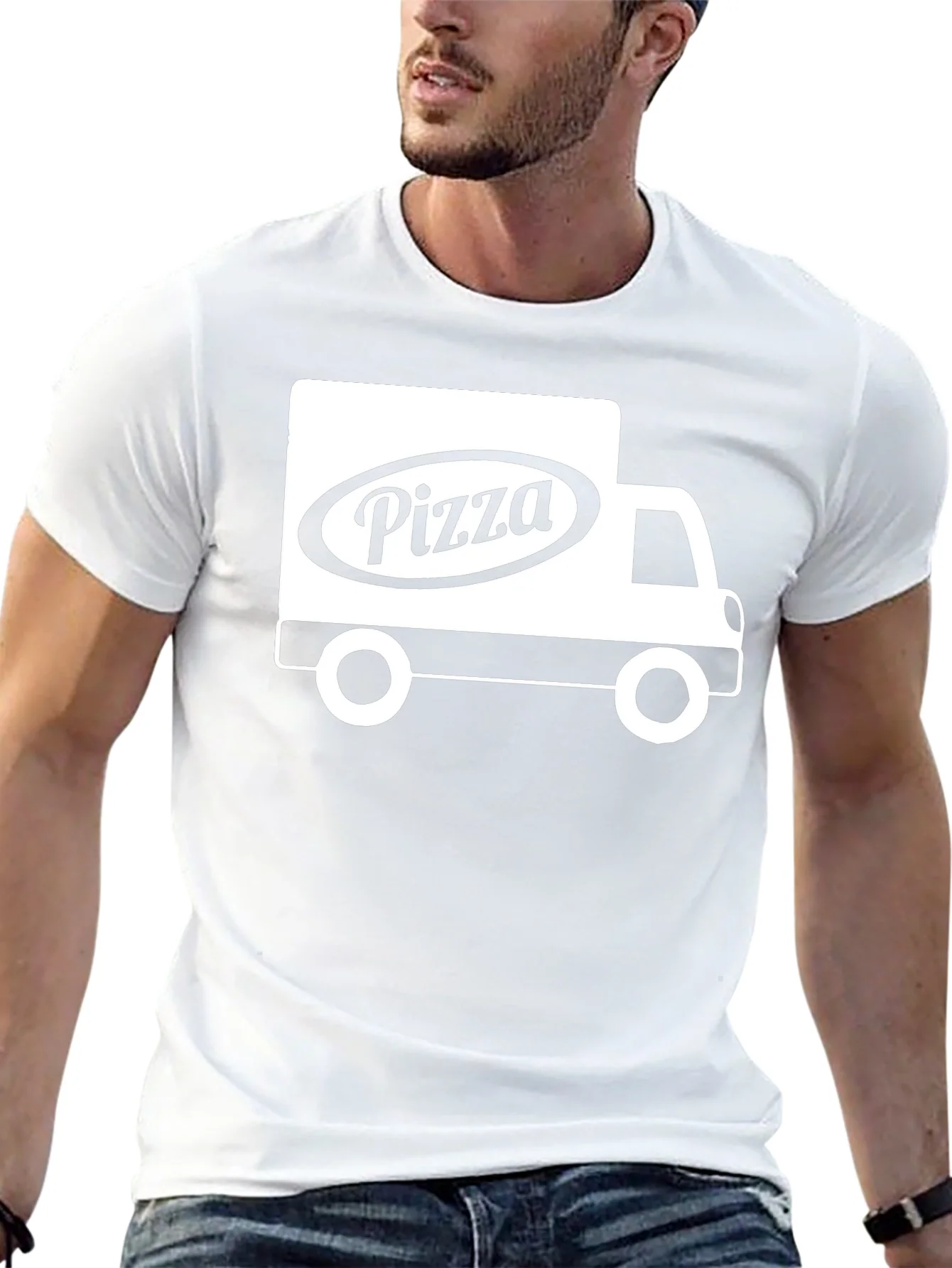 Pizza Delivery Truck Graphic Tee - Black