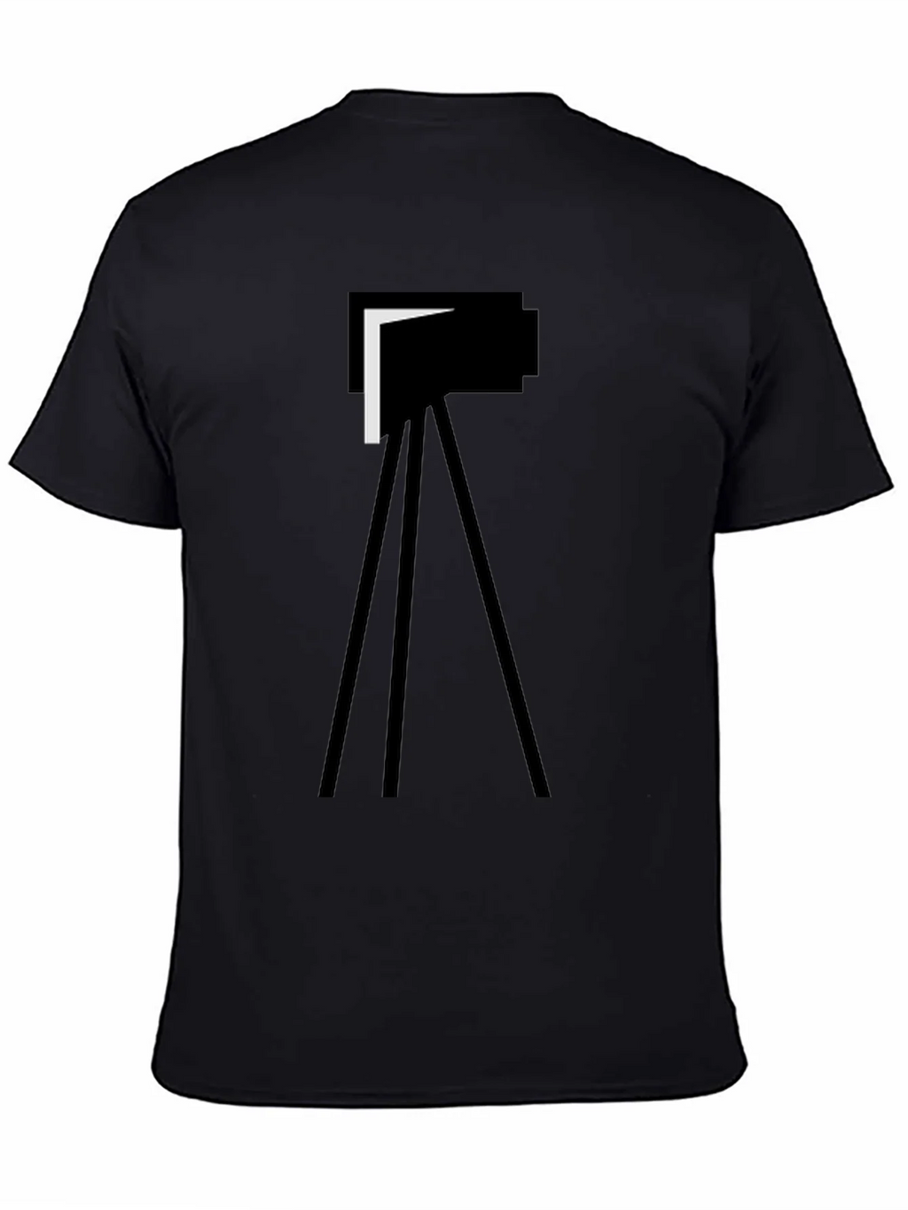 Minimalist Camera Graphic Tee - Black
