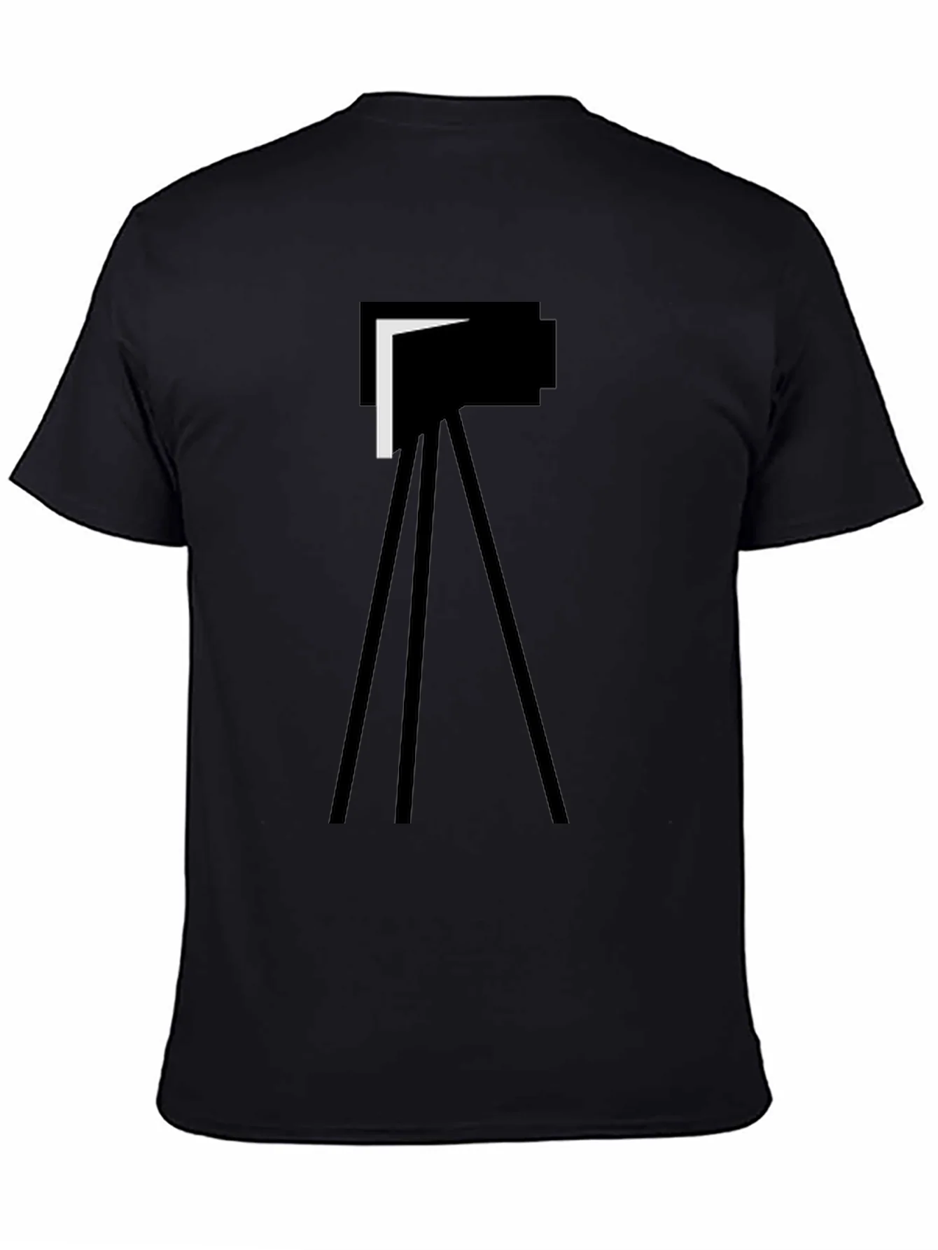 Minimalist Camera Graphic Tee - Black