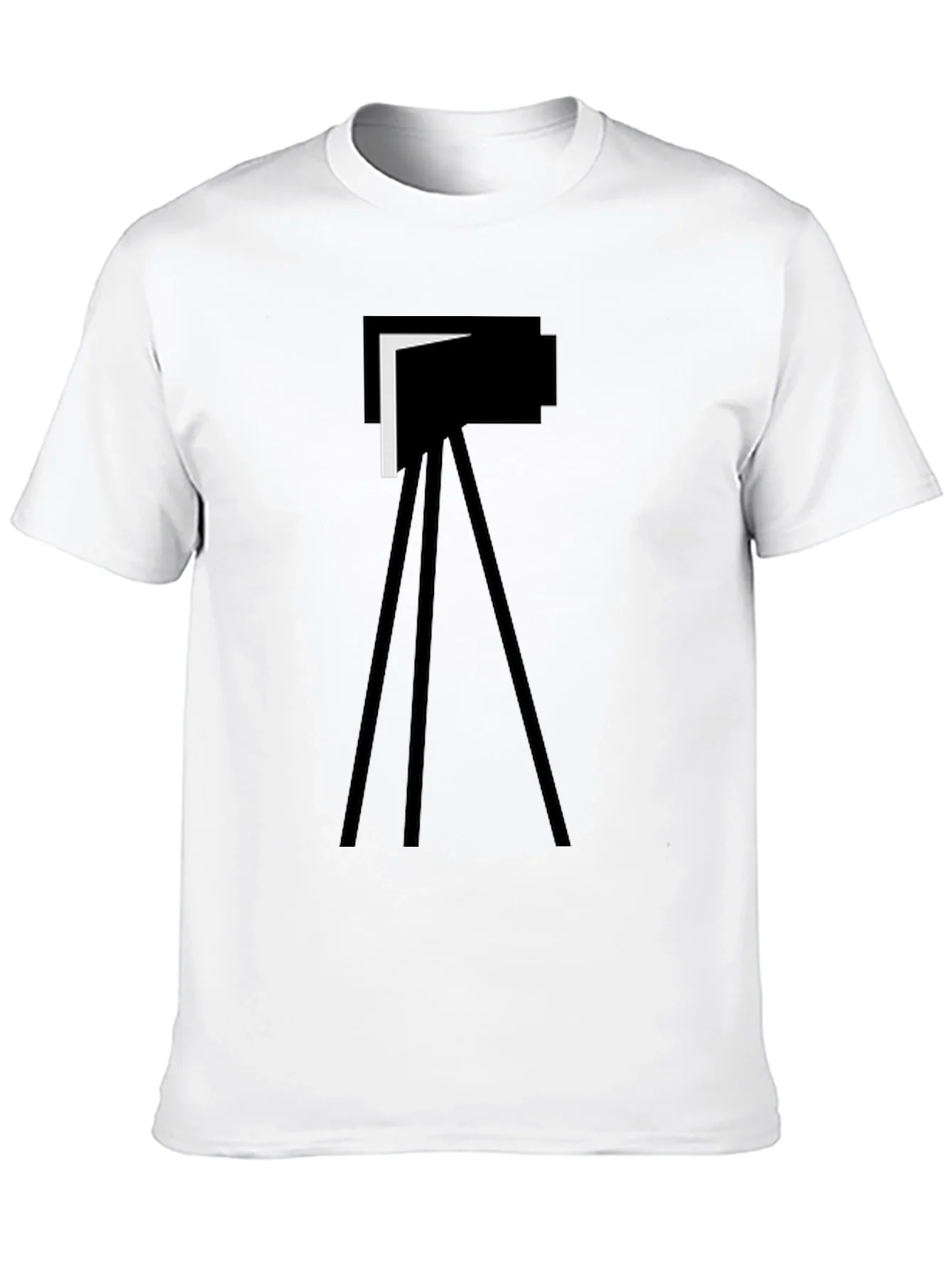 Minimalist Camera Graphic Tee - Black
