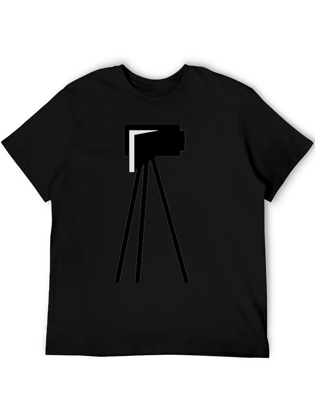 Minimalist Camera Graphic Tee - Black