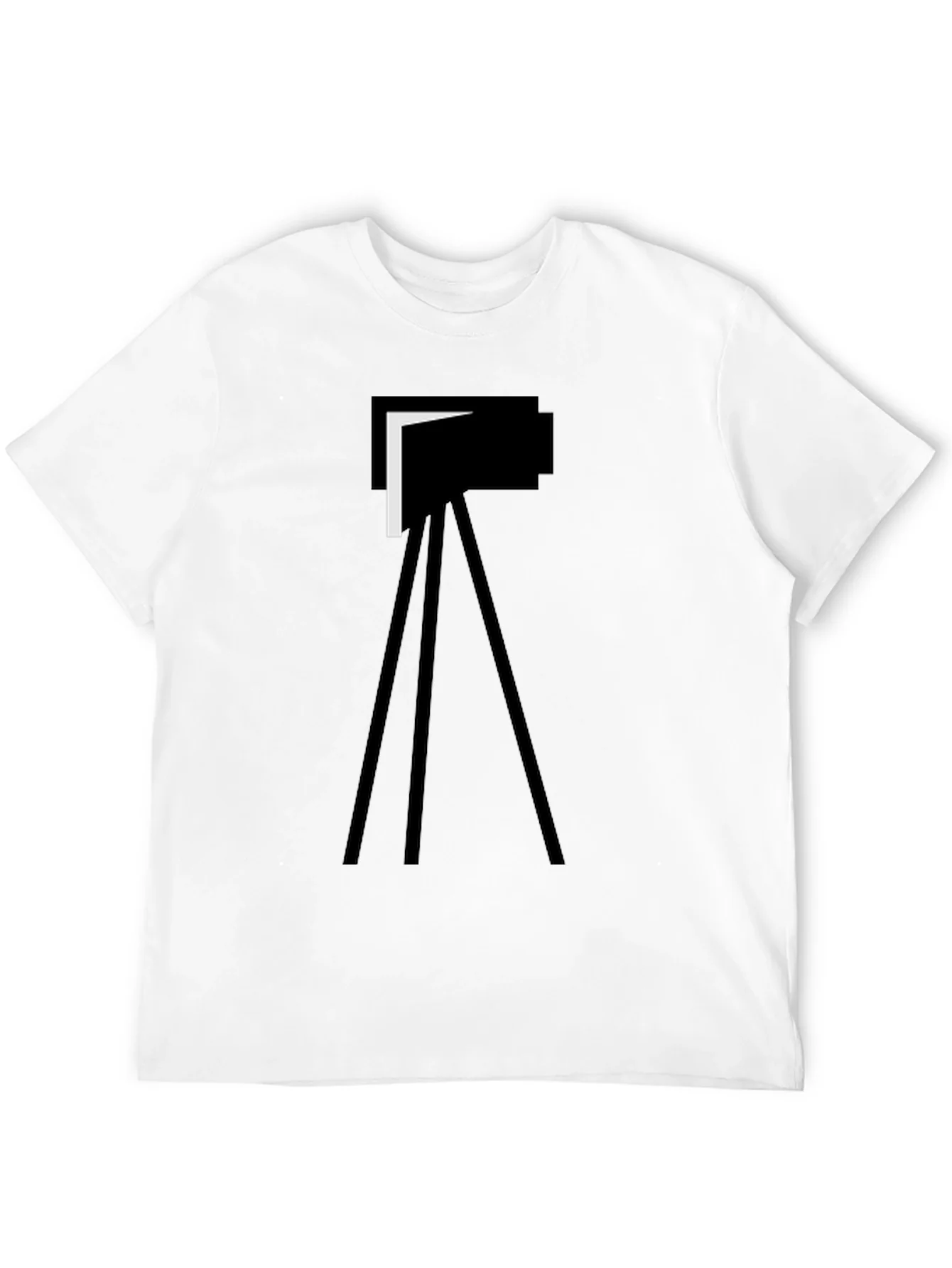 Minimalist Camera Graphic Tee - Black