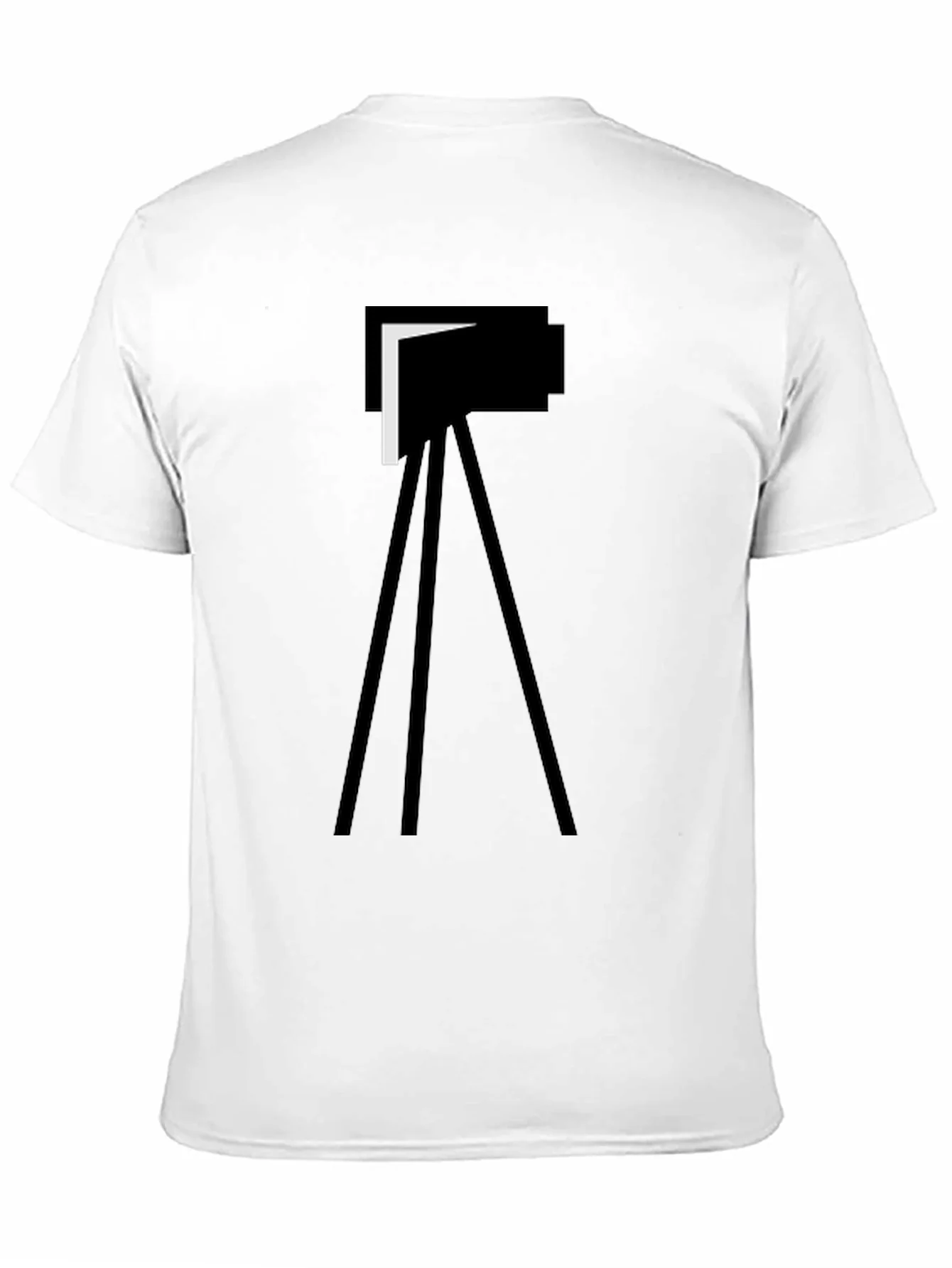 Minimalist Camera Graphic Tee - Black