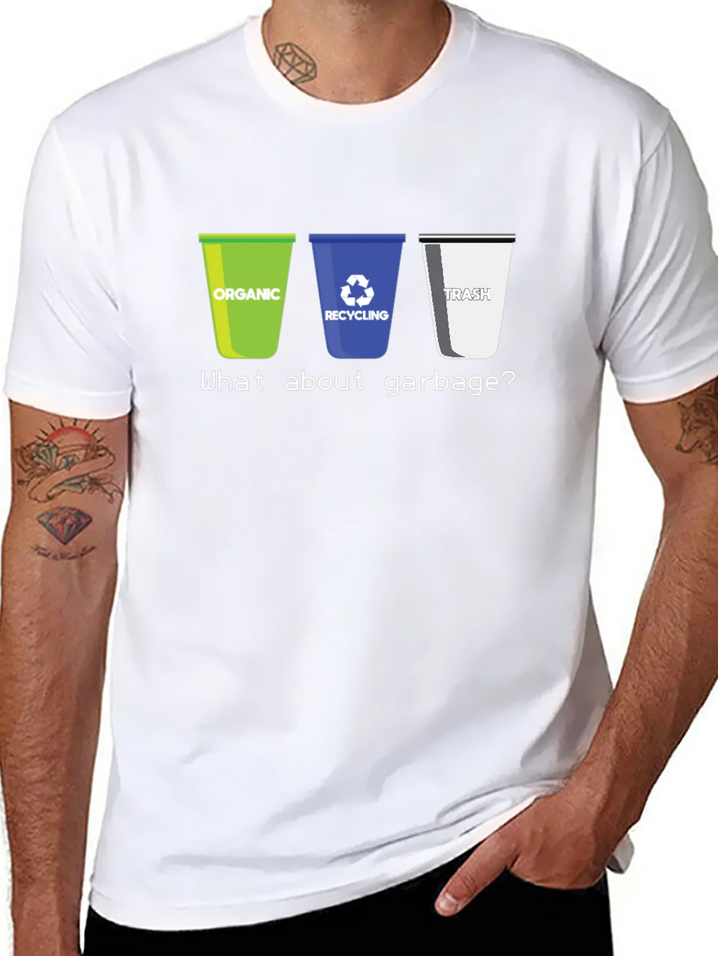 Recycling Humor T-Shirt - What About Garbage?